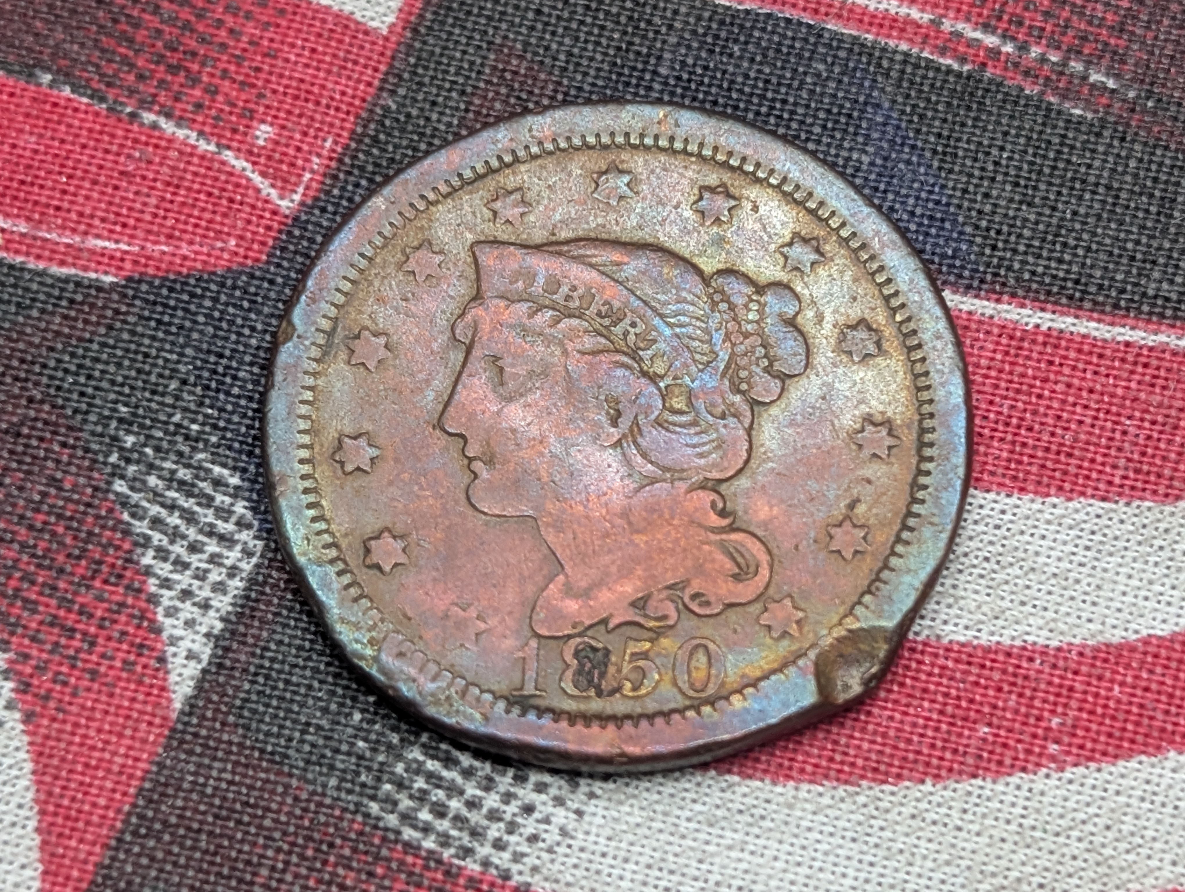 1850 U.S. Braided Hair Large Cent