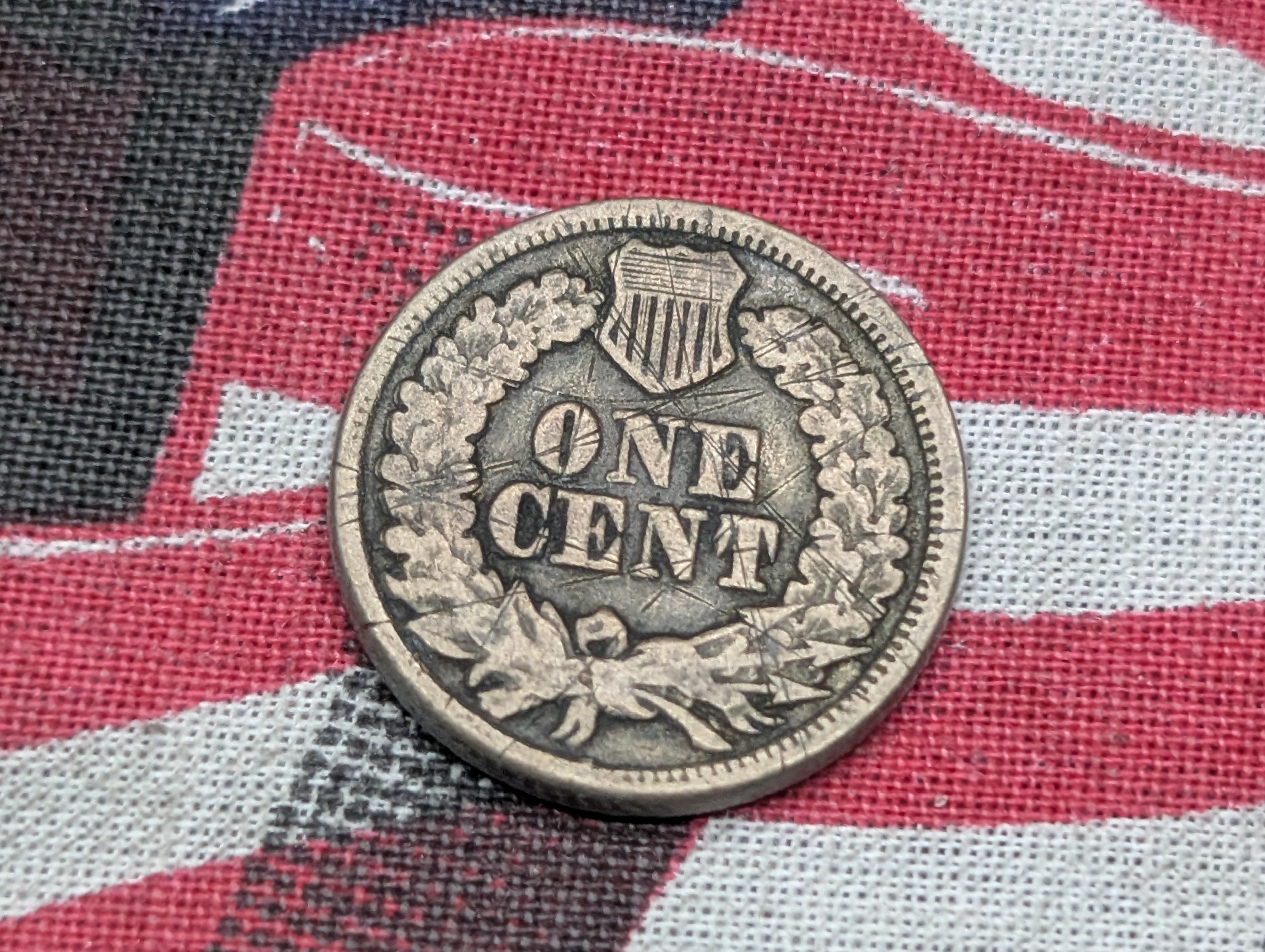1863 Indian Head Cent - Scratches