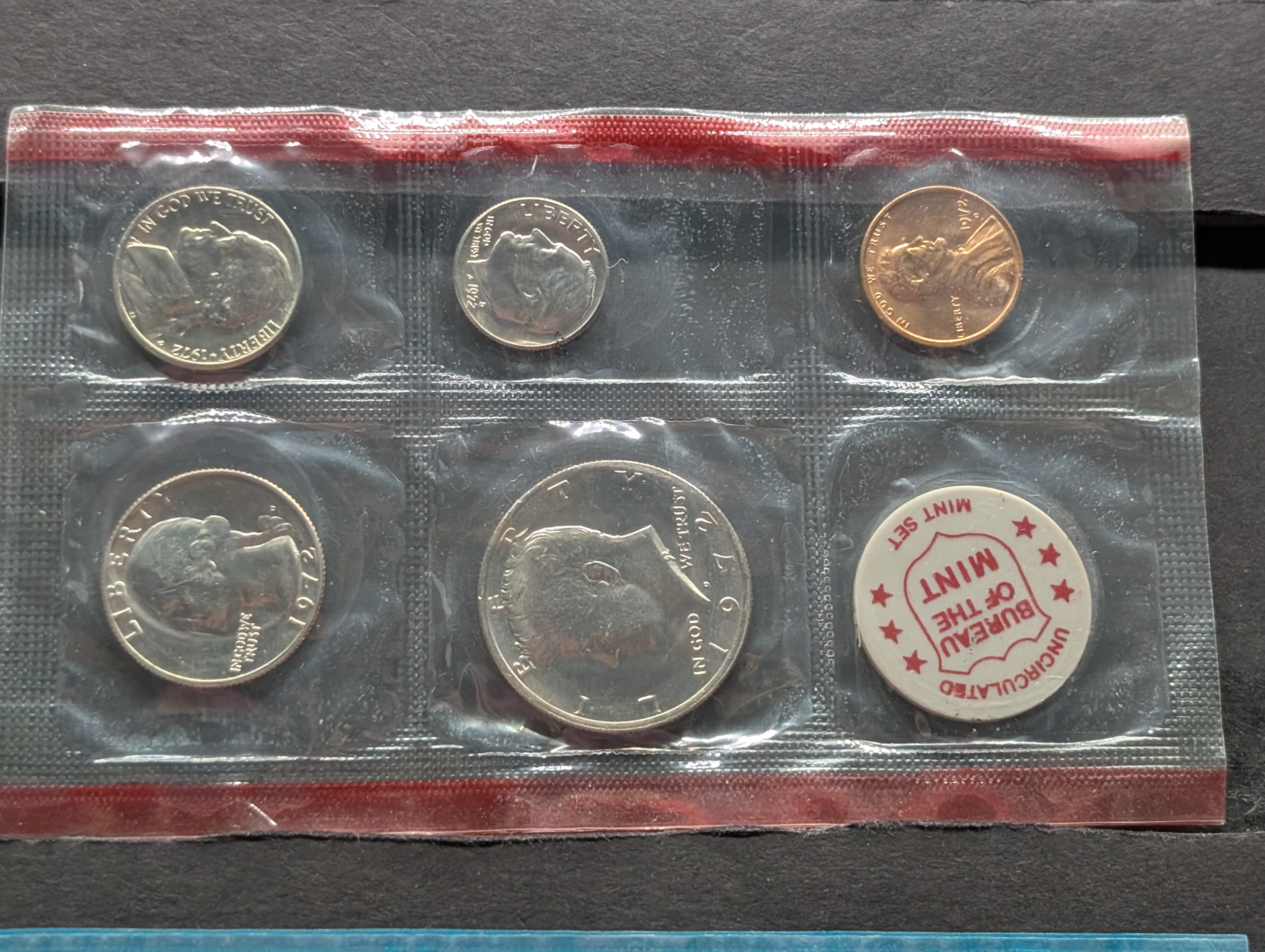 1972-P&D Unc. United States Mint Set W/ "S" Cent - Incorrect Envelope - Not 75' Set