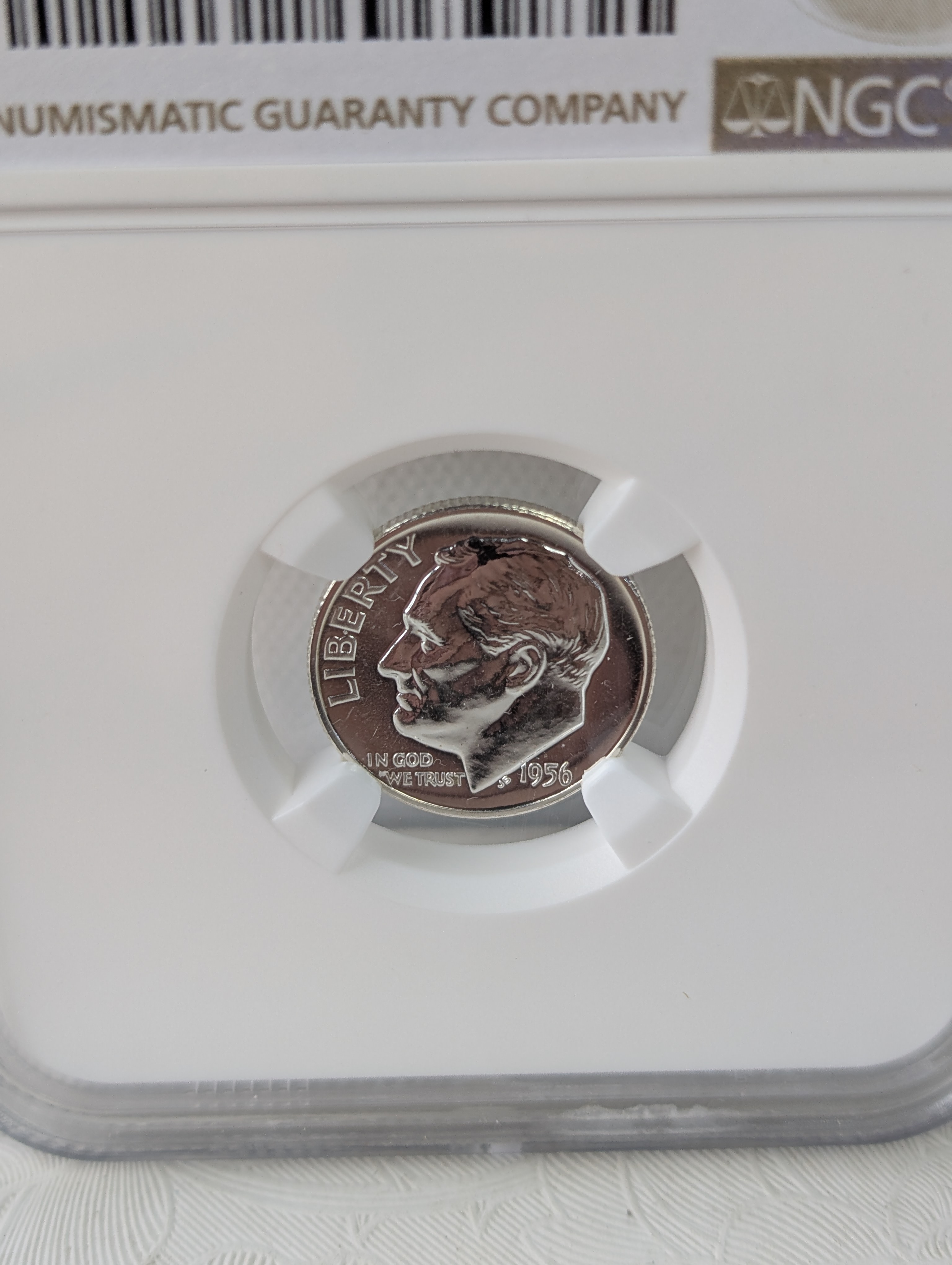 1956-P Roosevelt 90% Silver Dime NGC PF 67