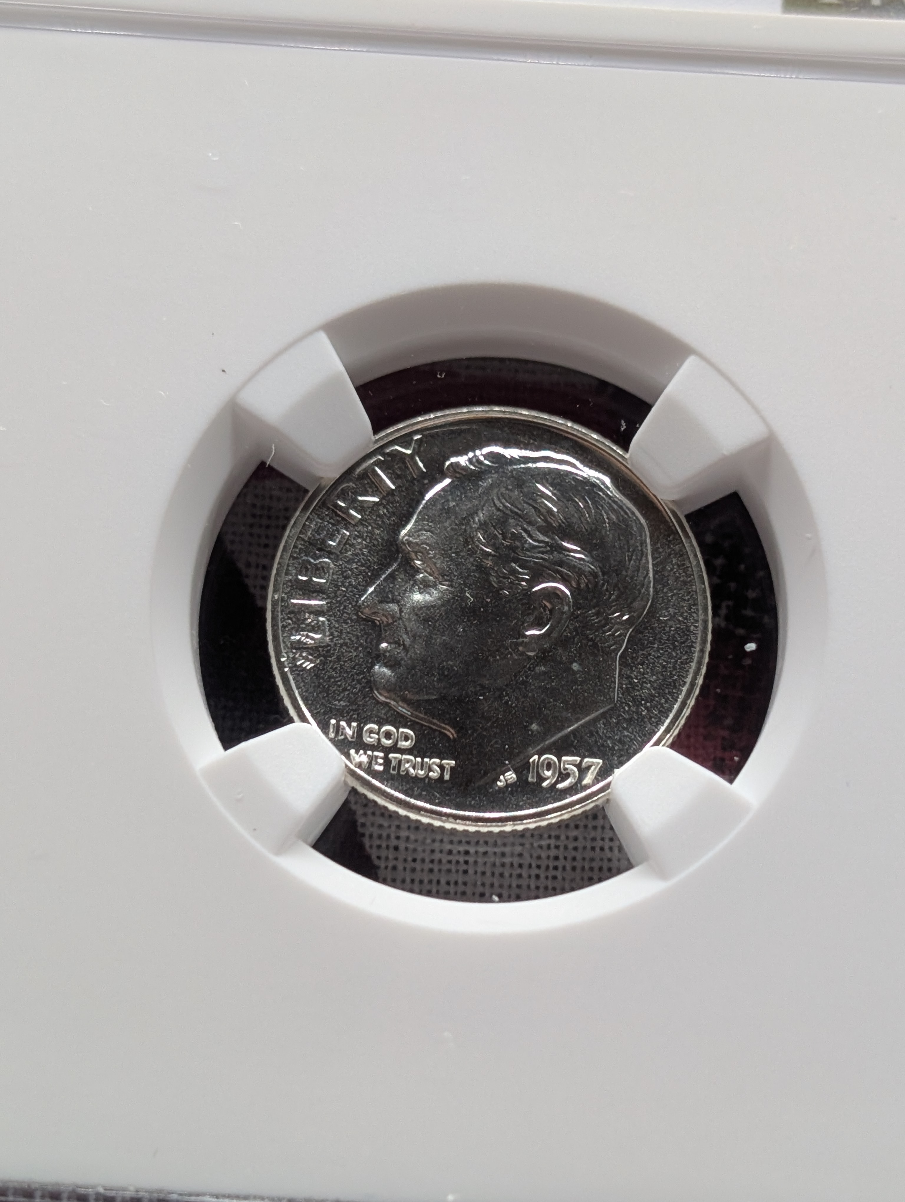 1957-P Roosevelt 90% Silver Dime NGC PF 67