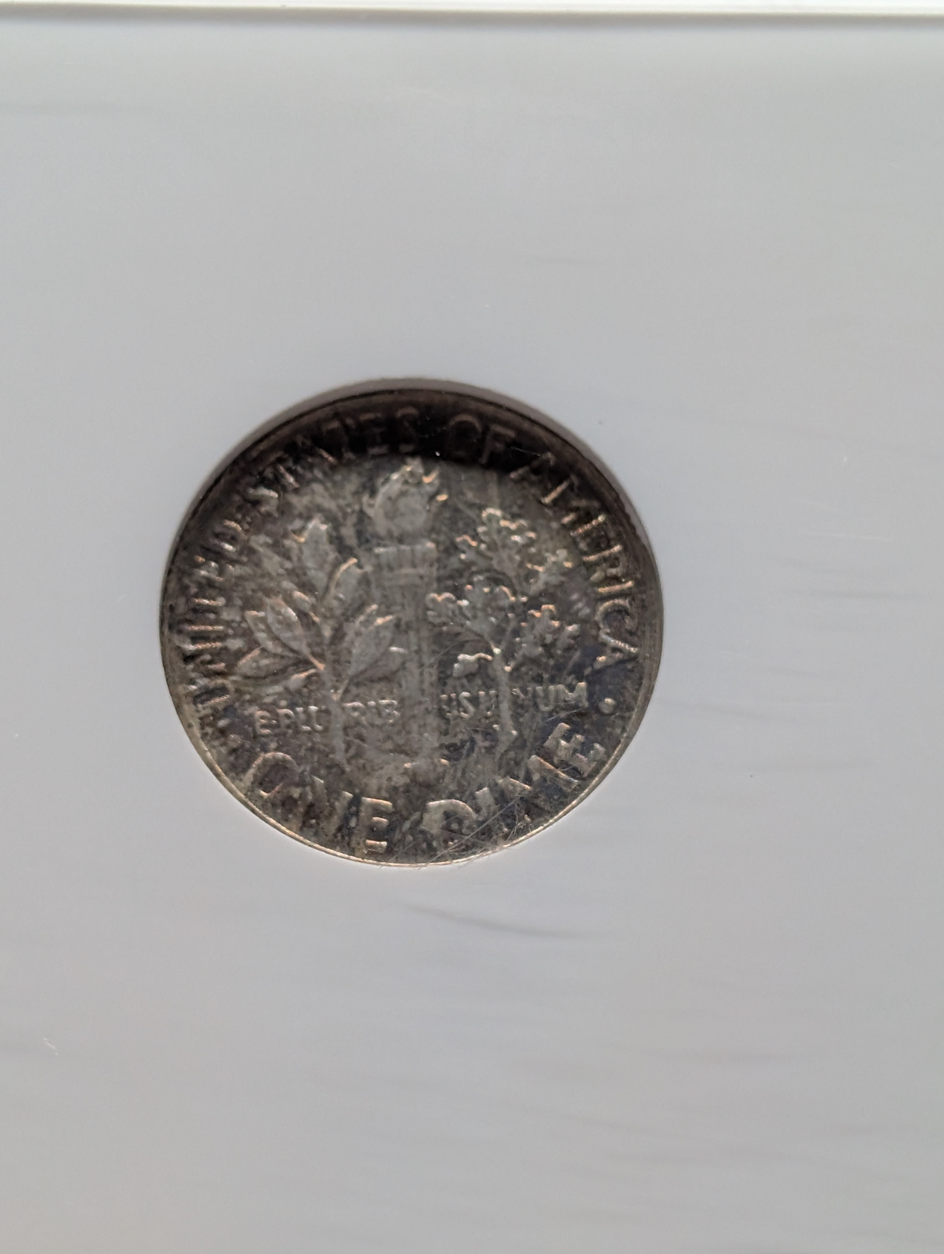 1958-P Roosevelt 90% Silver Dime NGC MS 66 - Toned