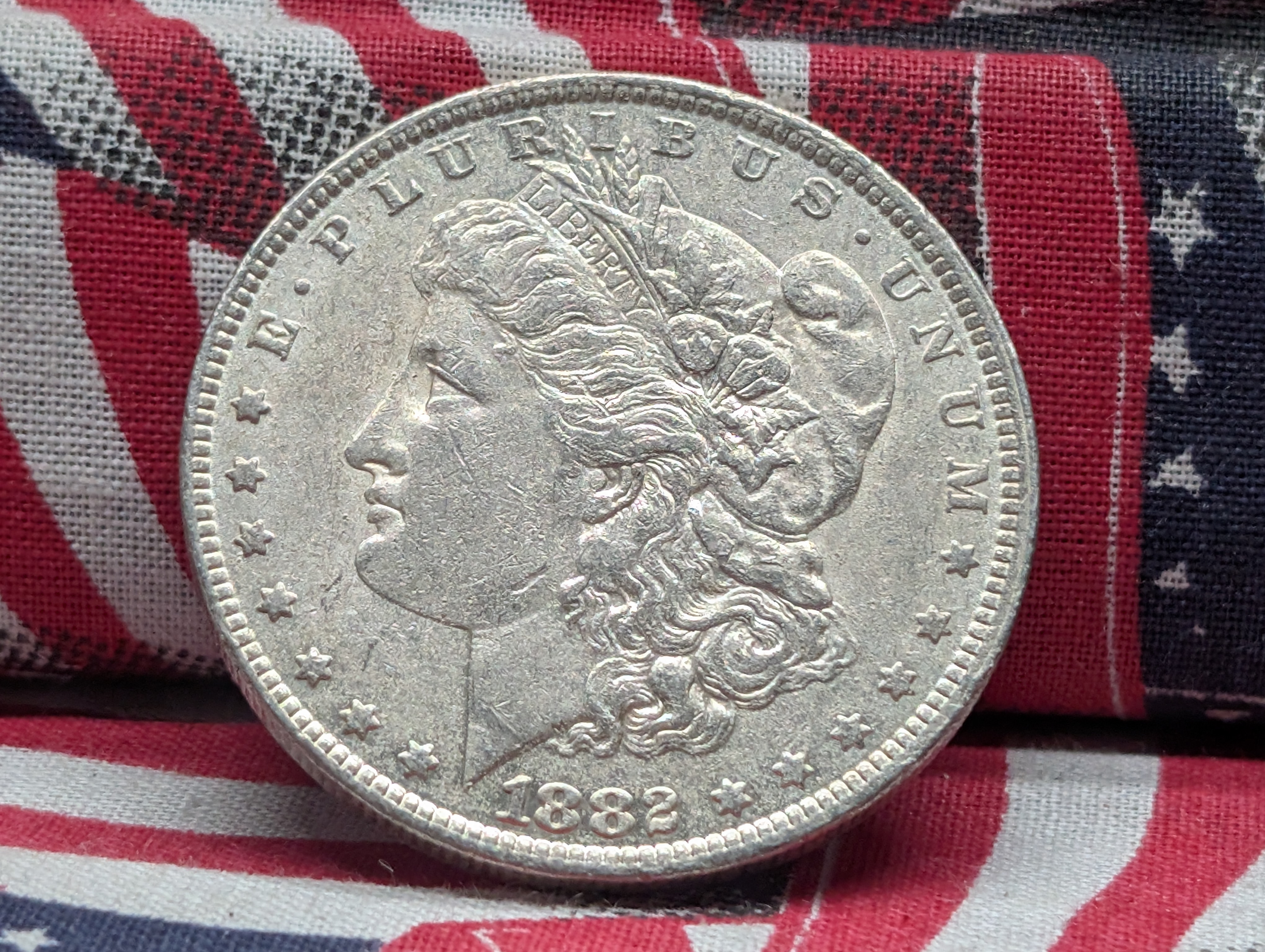 1882-O Morgan Dollar, 90% Silver, 26.73 g