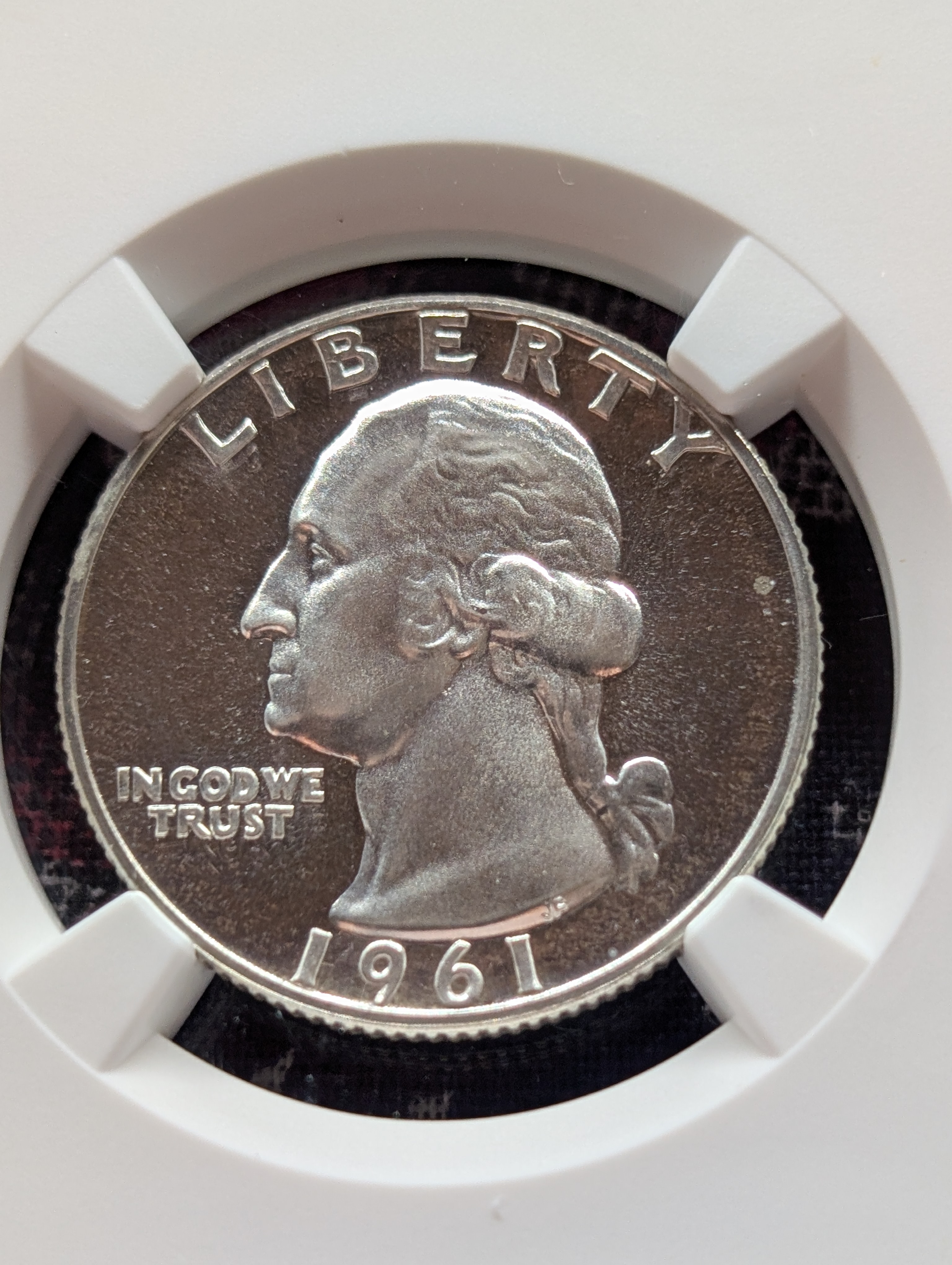 1961-P Washington 90% Silver Quarter NGC PF 67 Cameo