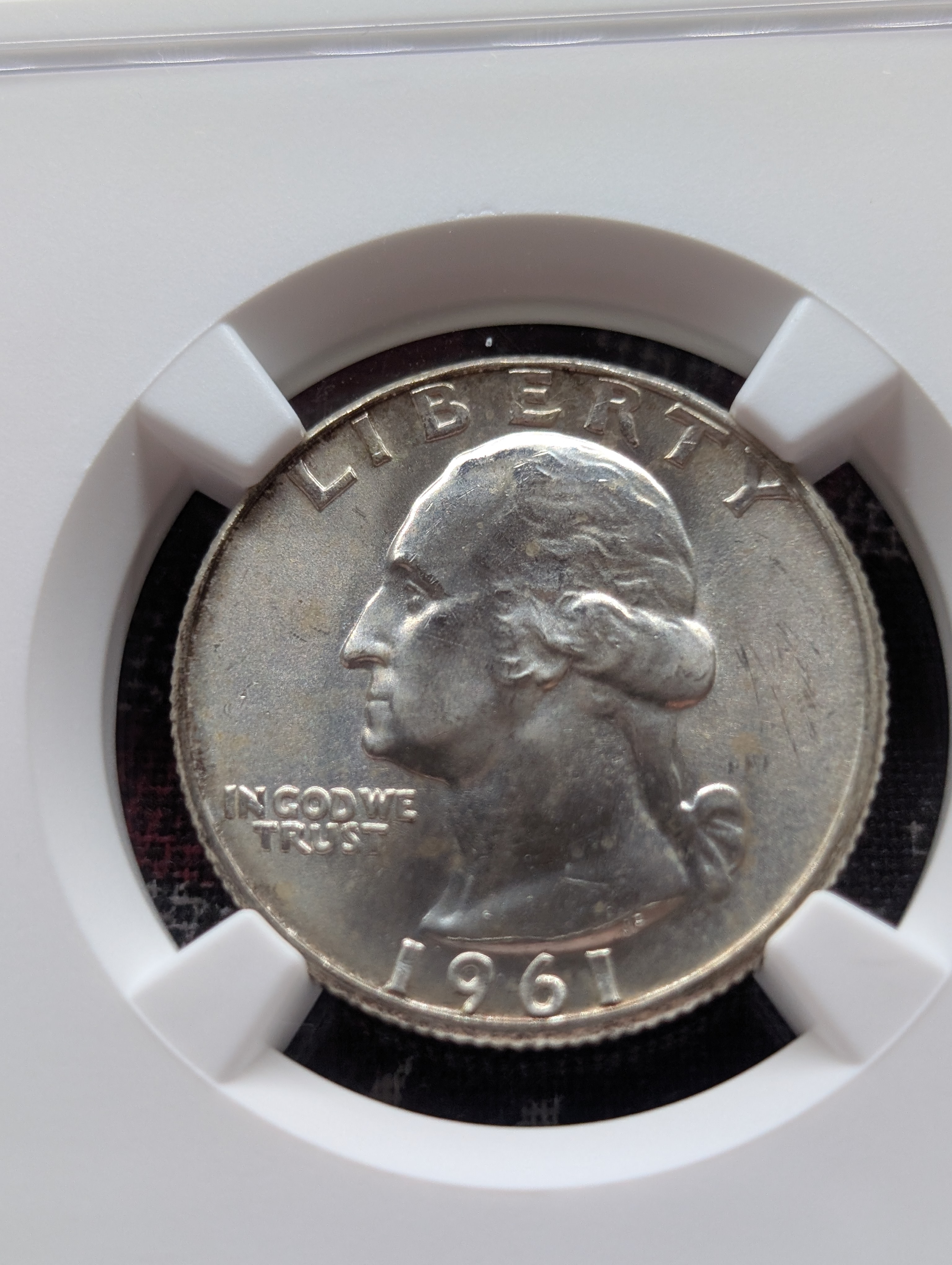 1961-D Washington 90% Silver Quarter NGC MS 65