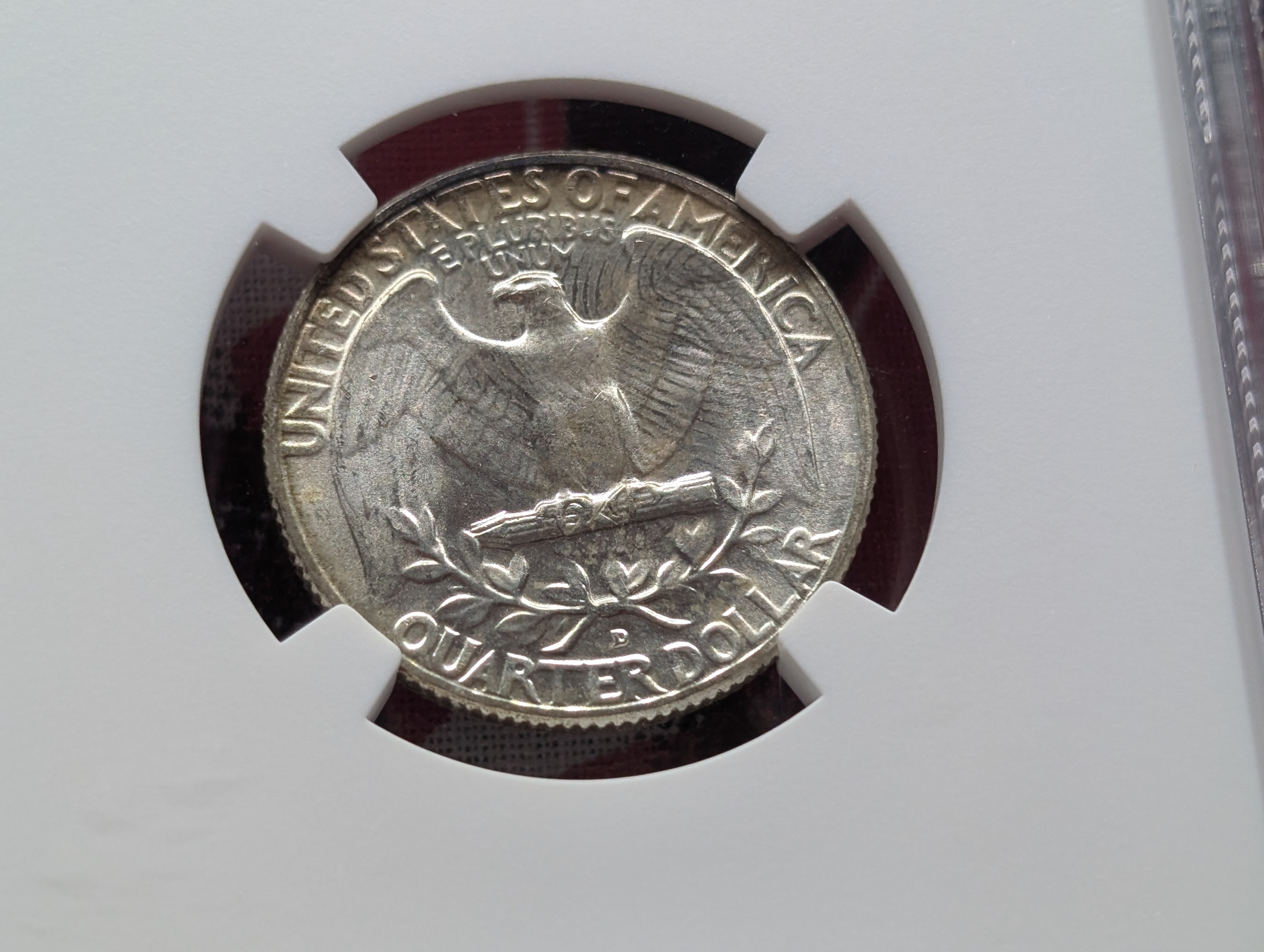 1961-D Washington 90% Silver Quarter NGC MS 65