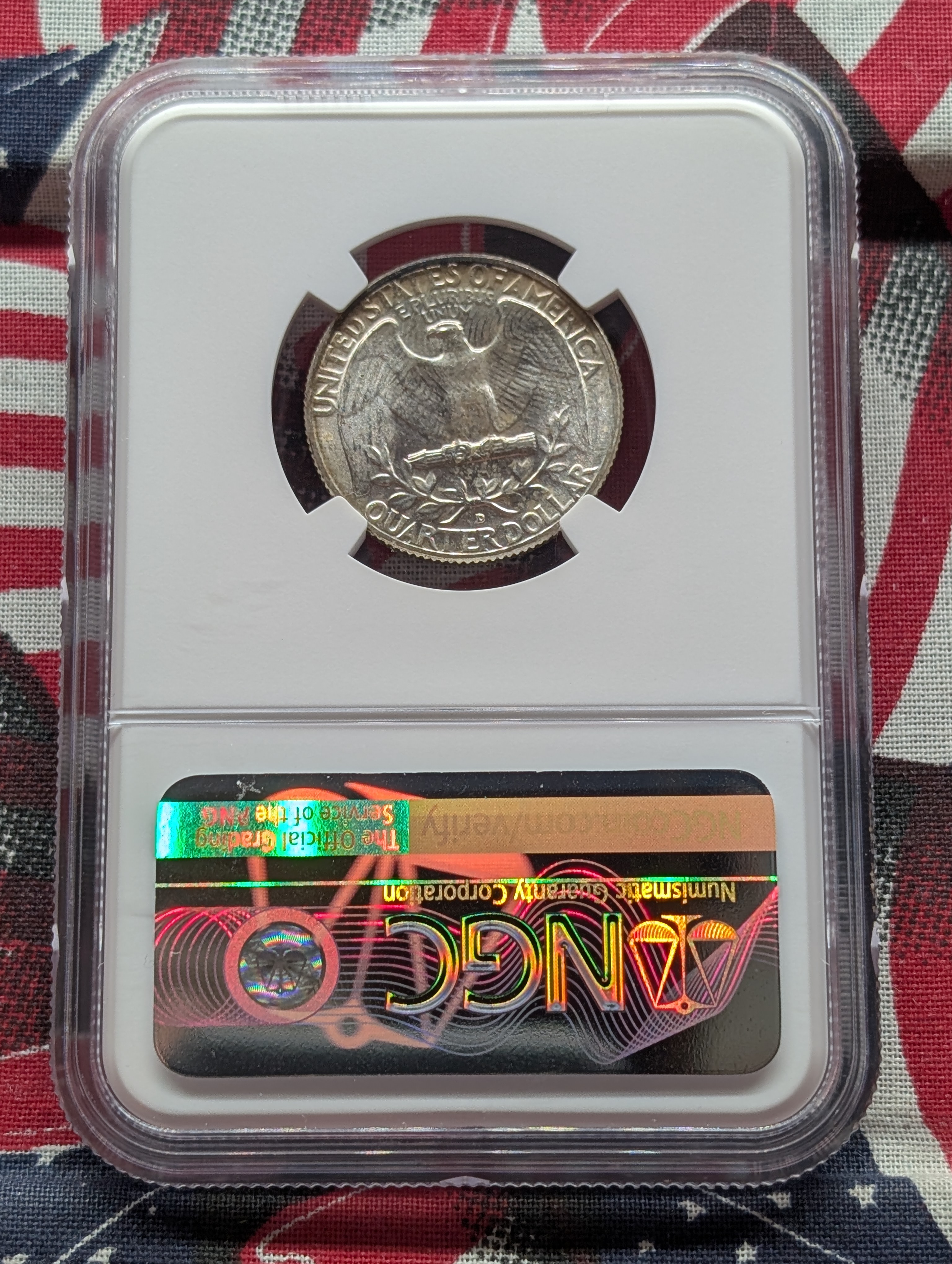 1961-D Washington 90% Silver Quarter NGC MS 65