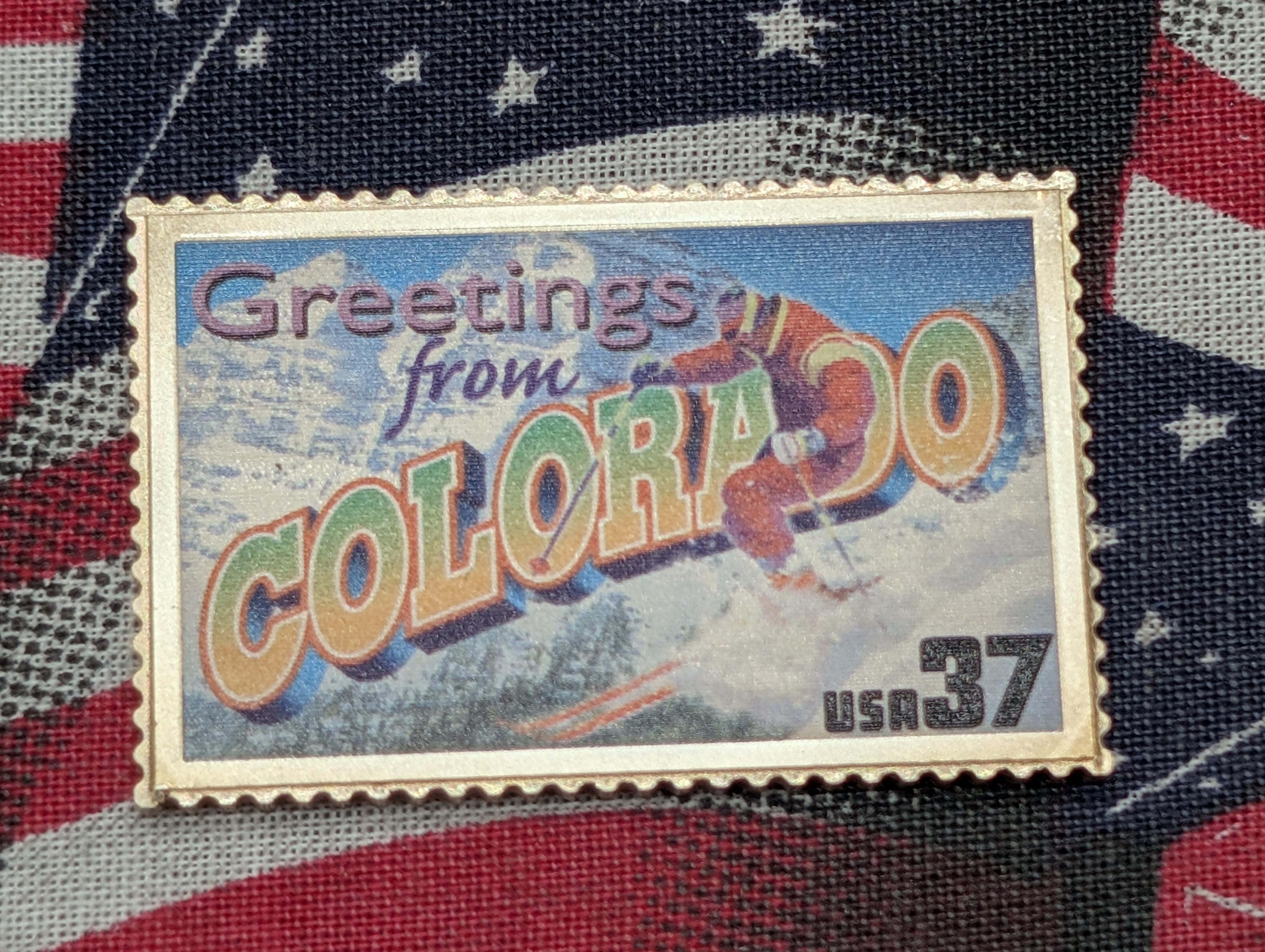 2006 USPS Greetings From Colorado Postage Stamp .999 Fine Silver Bar