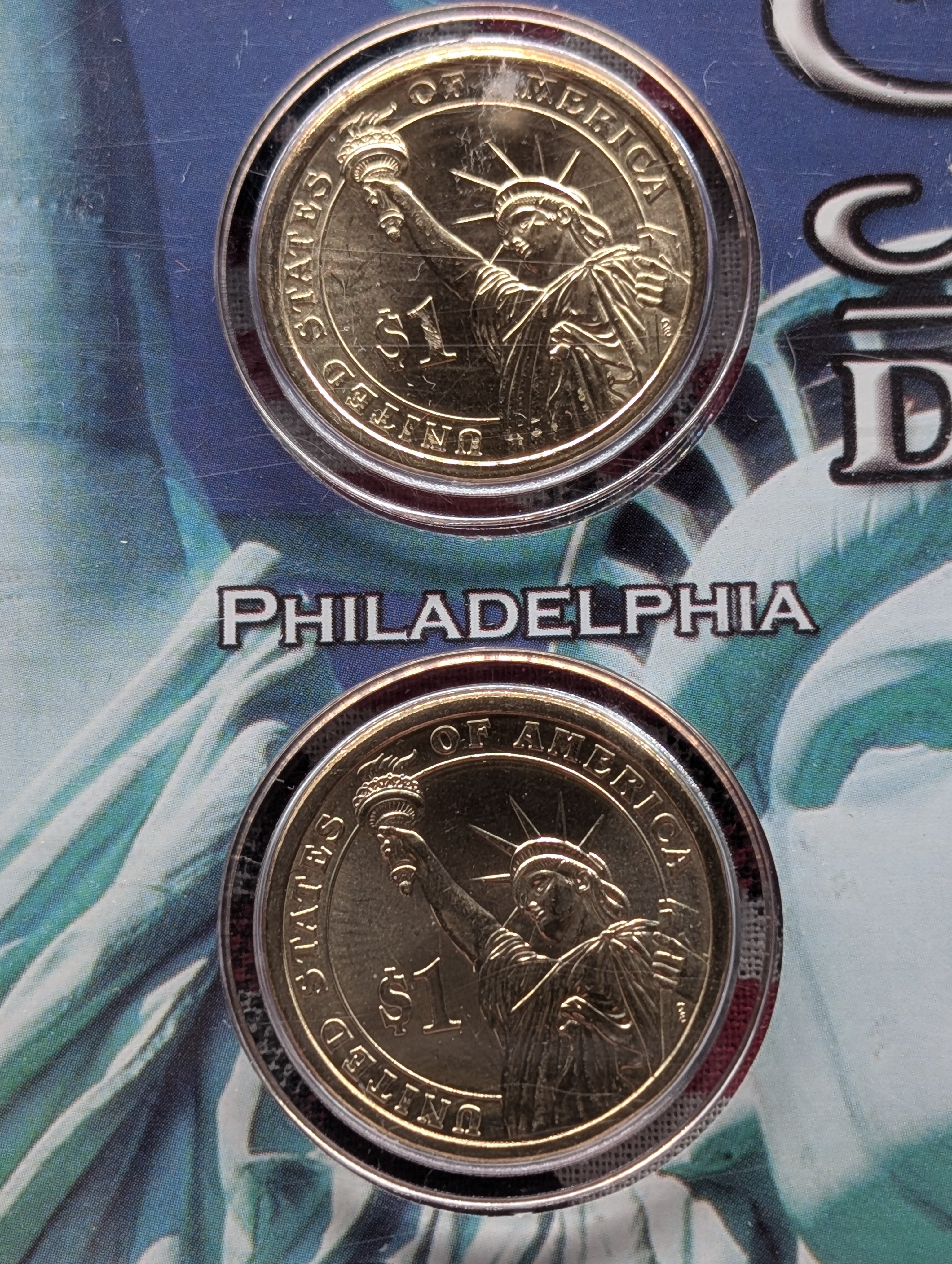 Presidential Dollar Series George Washington P&D Unc. Edition in Acrylic Case