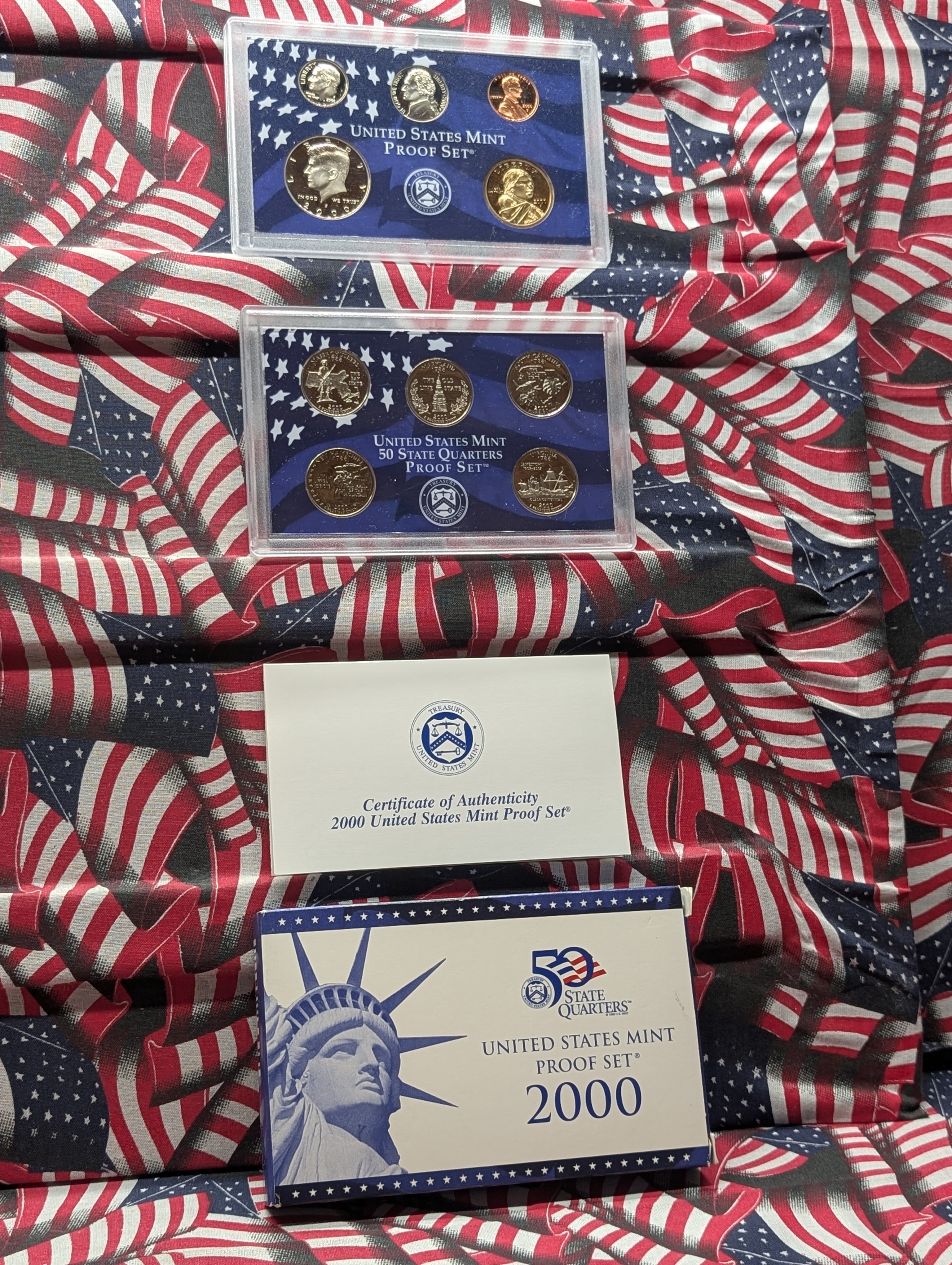 2000-S U.S. Mint Proof Set with State Quarters in OGP w/ COA