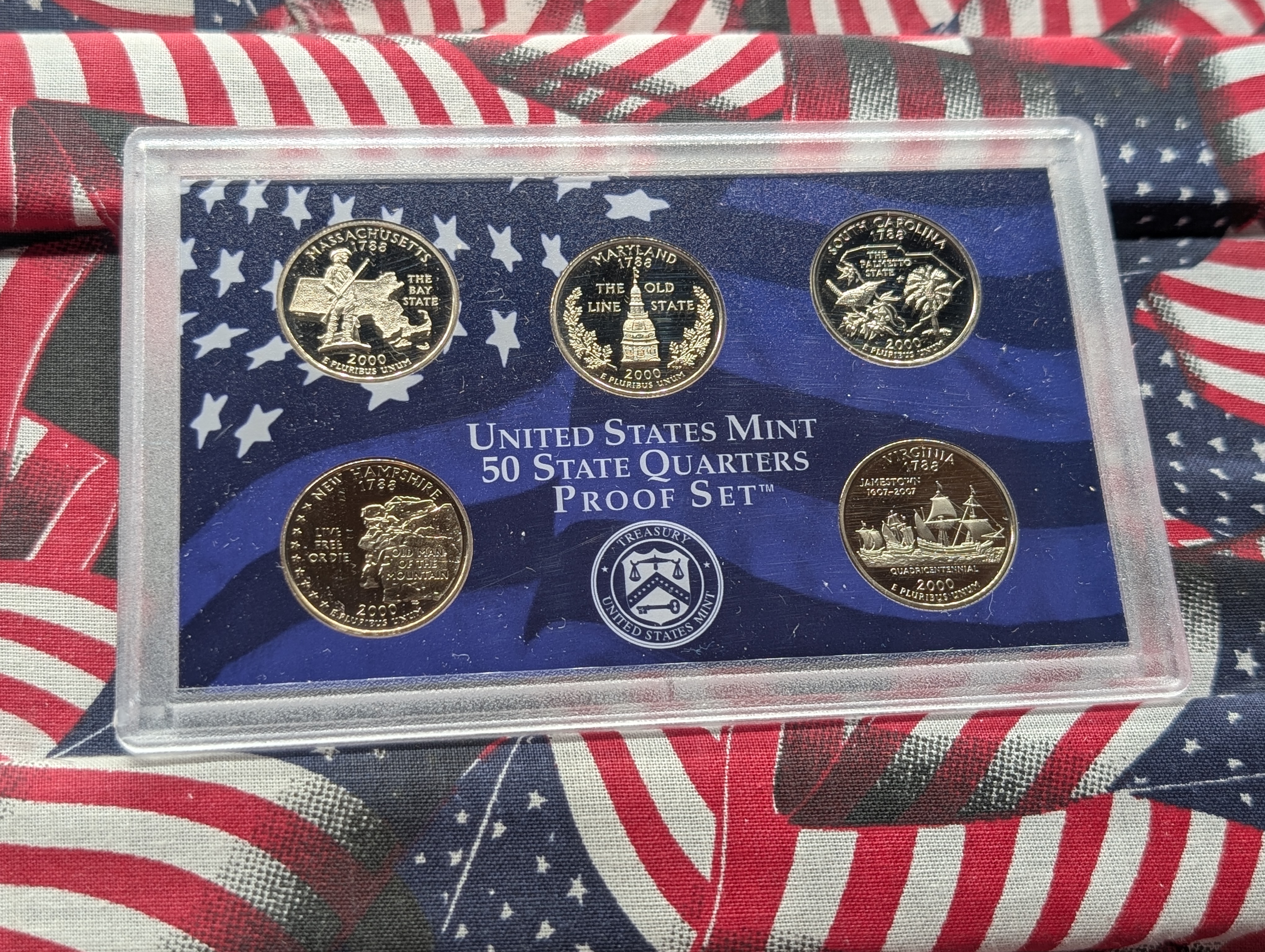 2000-S U.S. Mint Proof Set with State Quarters in OGP w/ COA