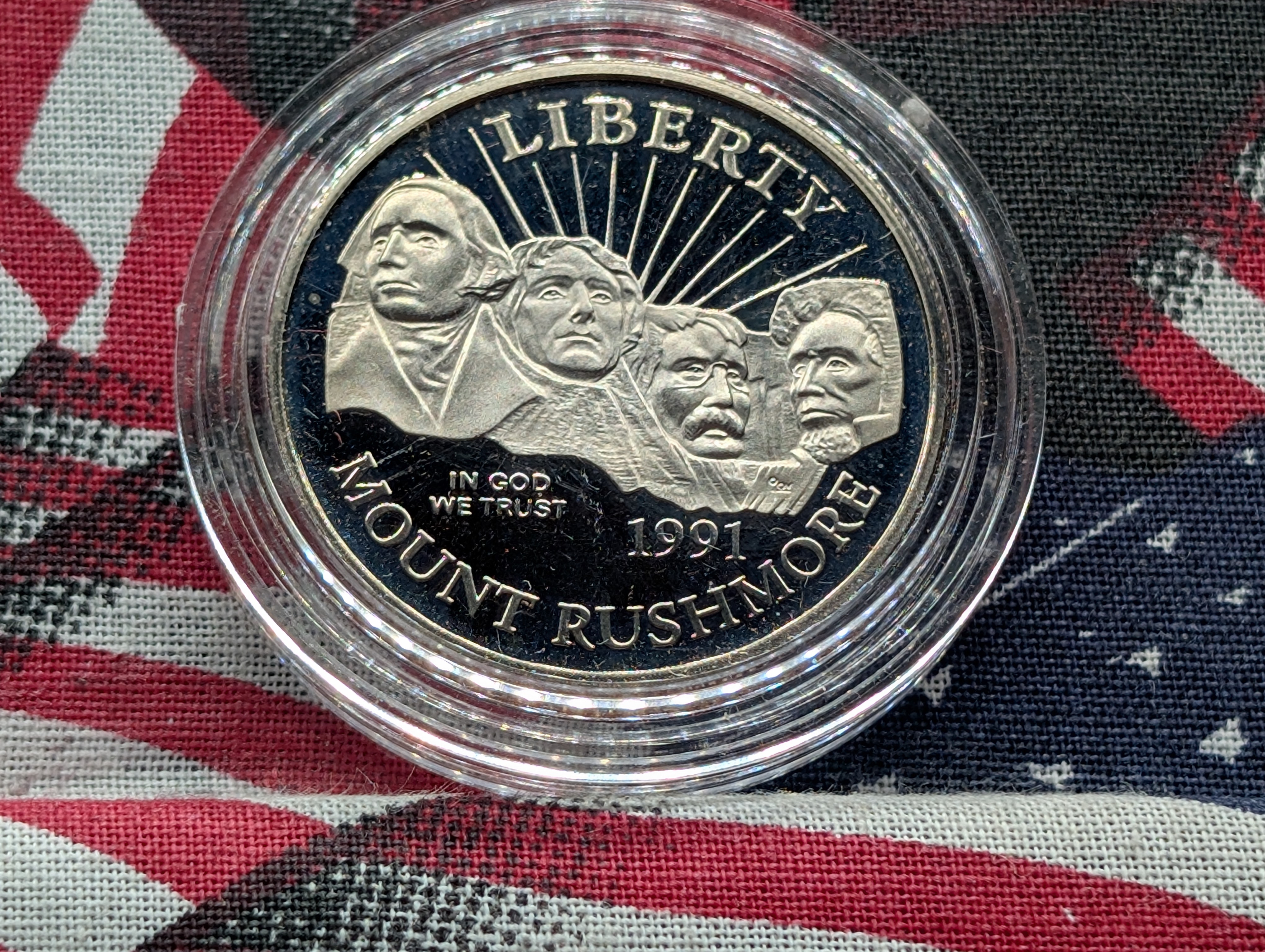 1991-S Mount Rushmore Golden Anniversary Proof Half Dollar
