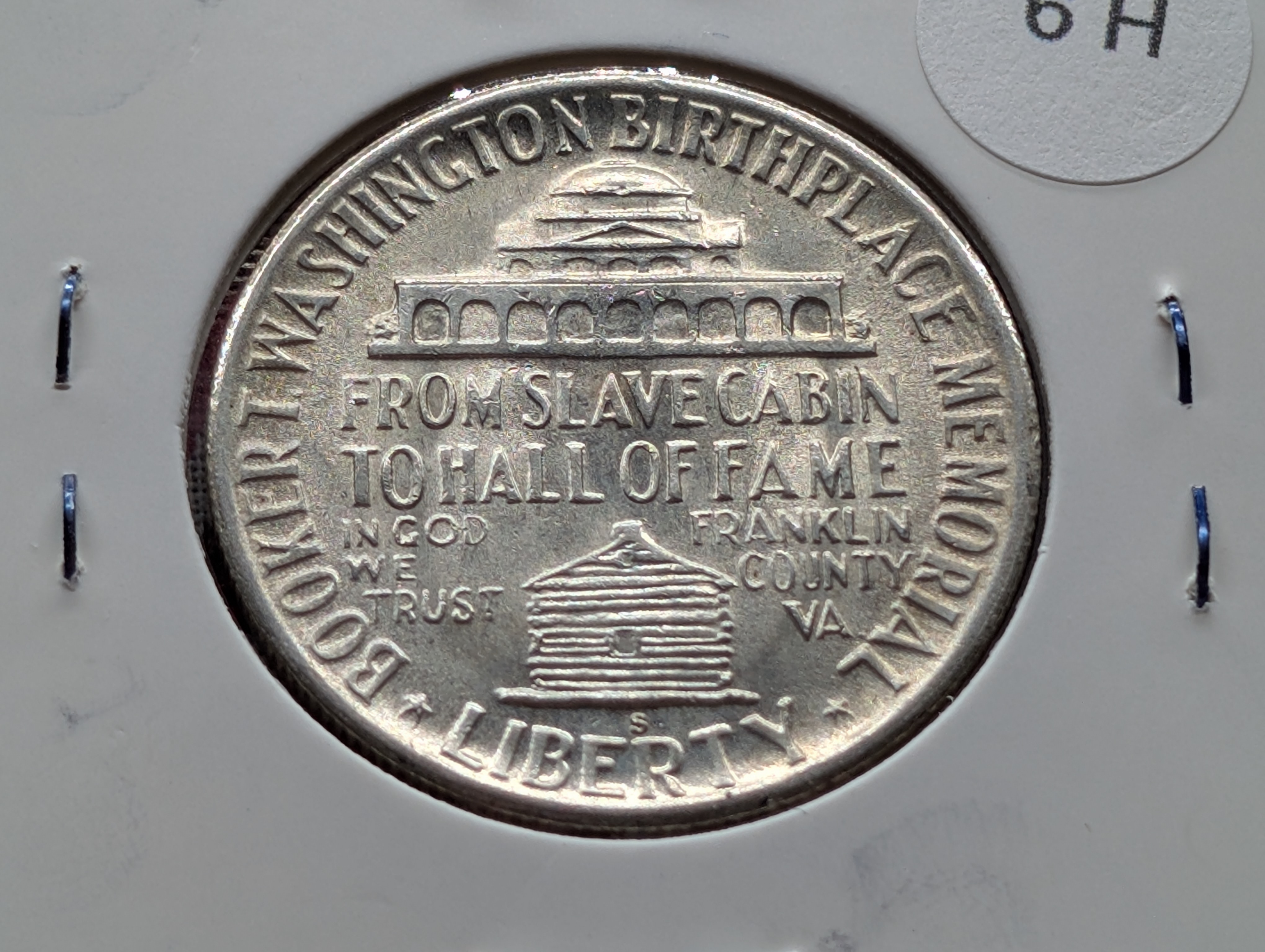 1946-S Booker T. Washington Comm. Silver Half Dollar, 90% Silver