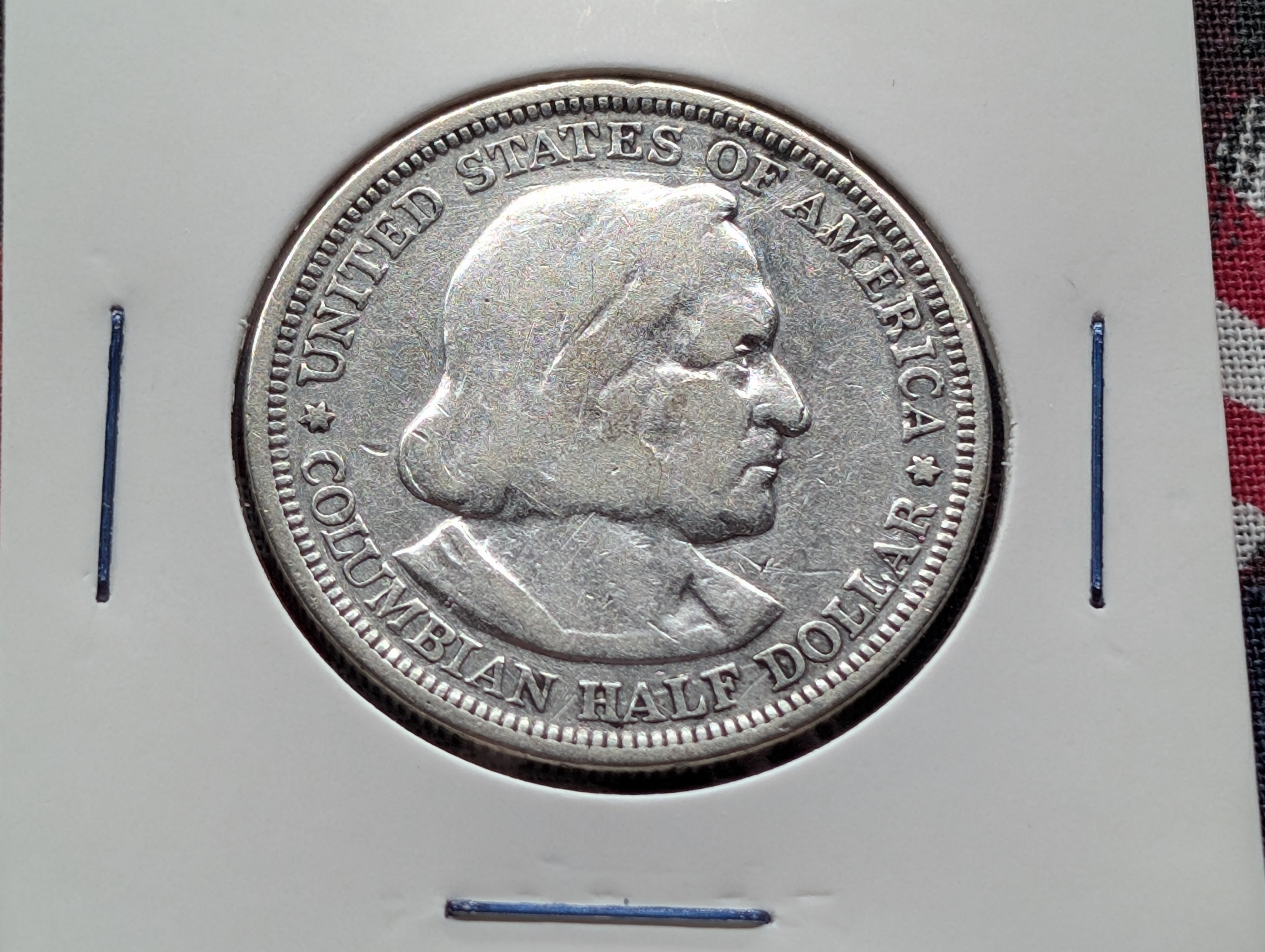 1892 Columbian Exposition Silver Half Dollar, 90% Silver