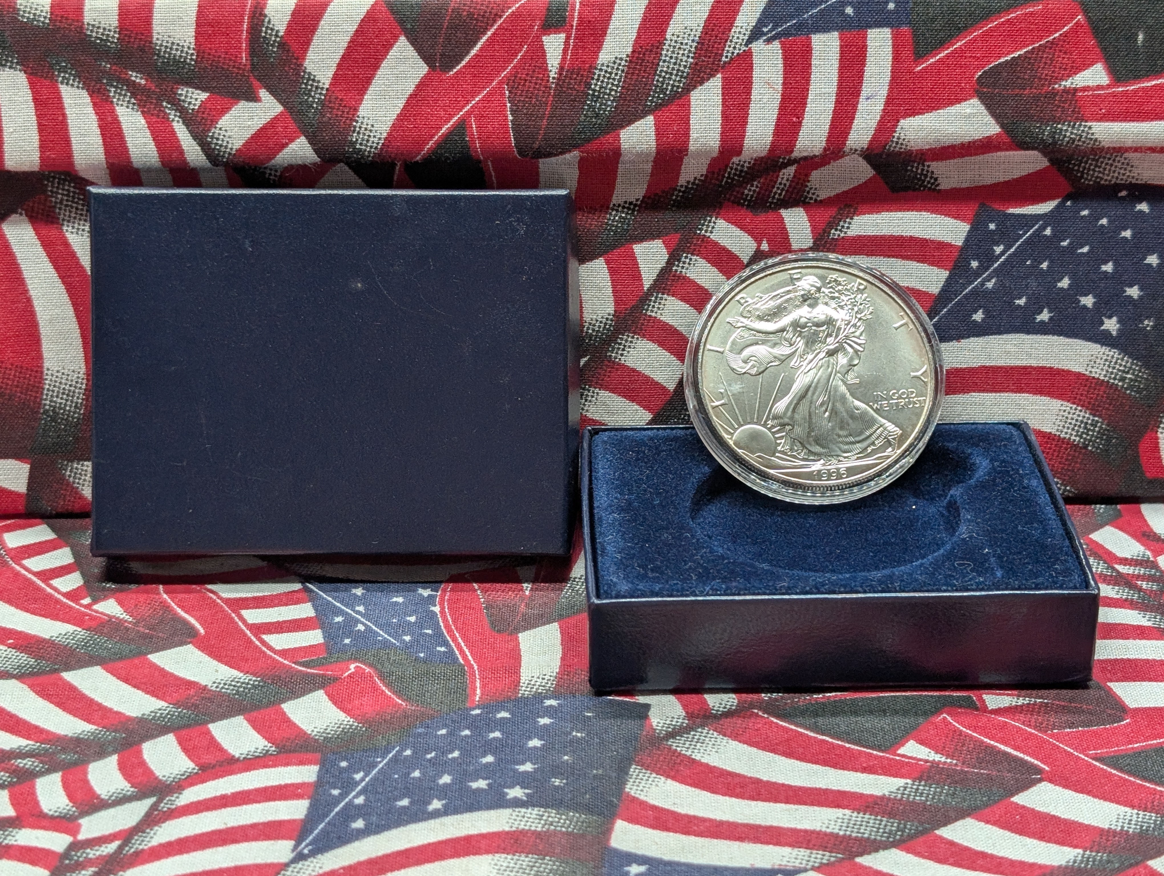 1996 American Silver Eagle, 1 Troy Ounce .999 Fine Silver