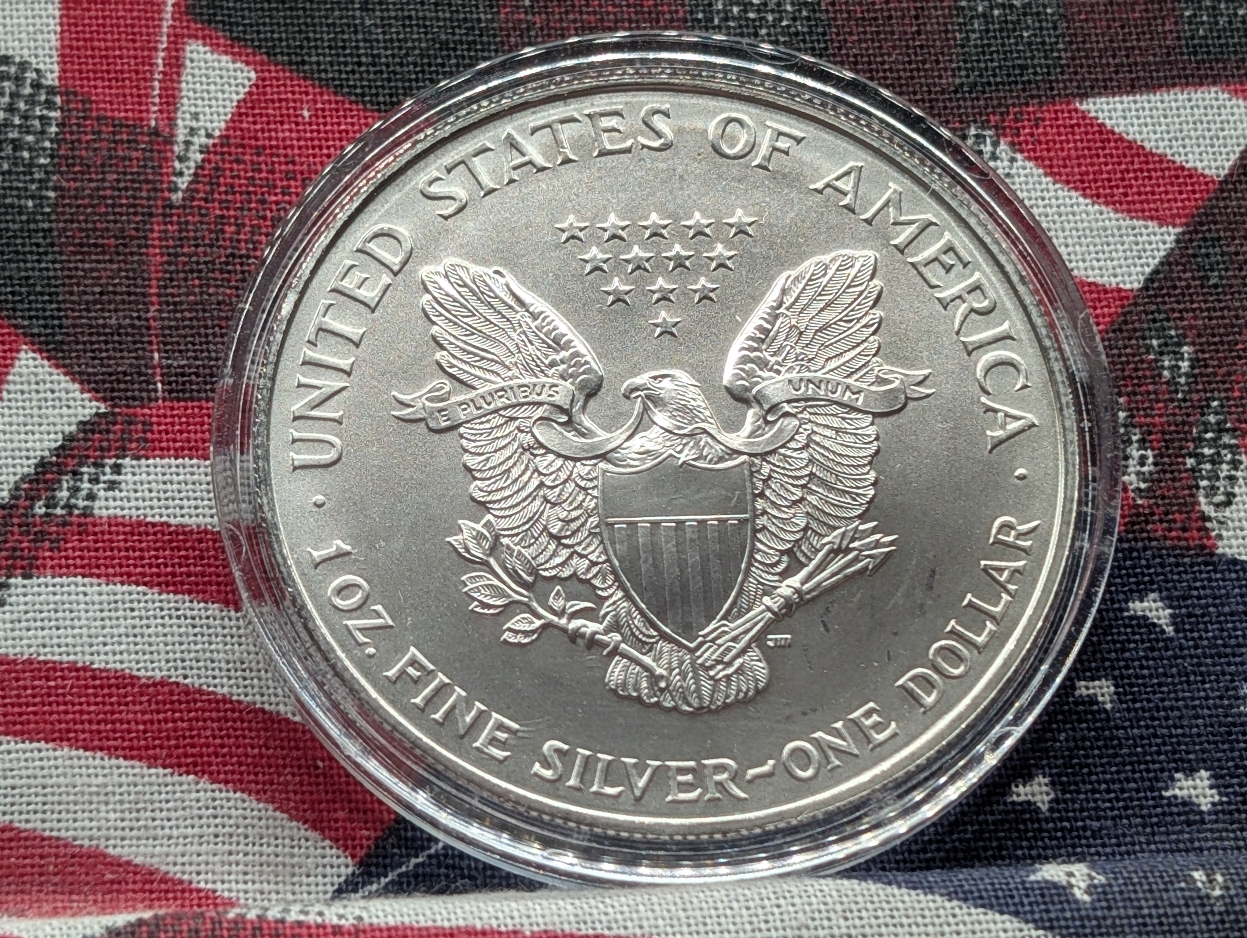 1996 American Silver Eagle, 1 Troy Ounce .999 Fine Silver