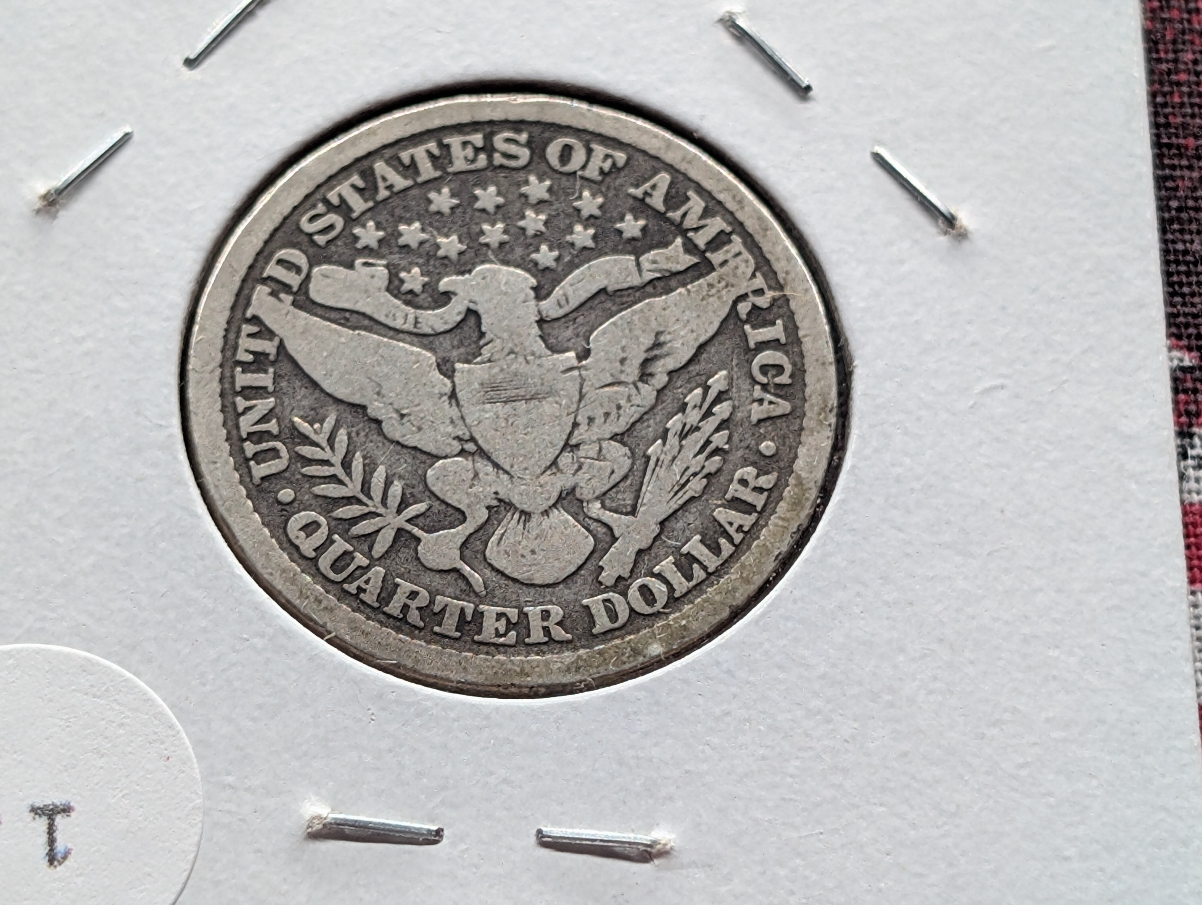 1896 Barber 90% Silver Quarter