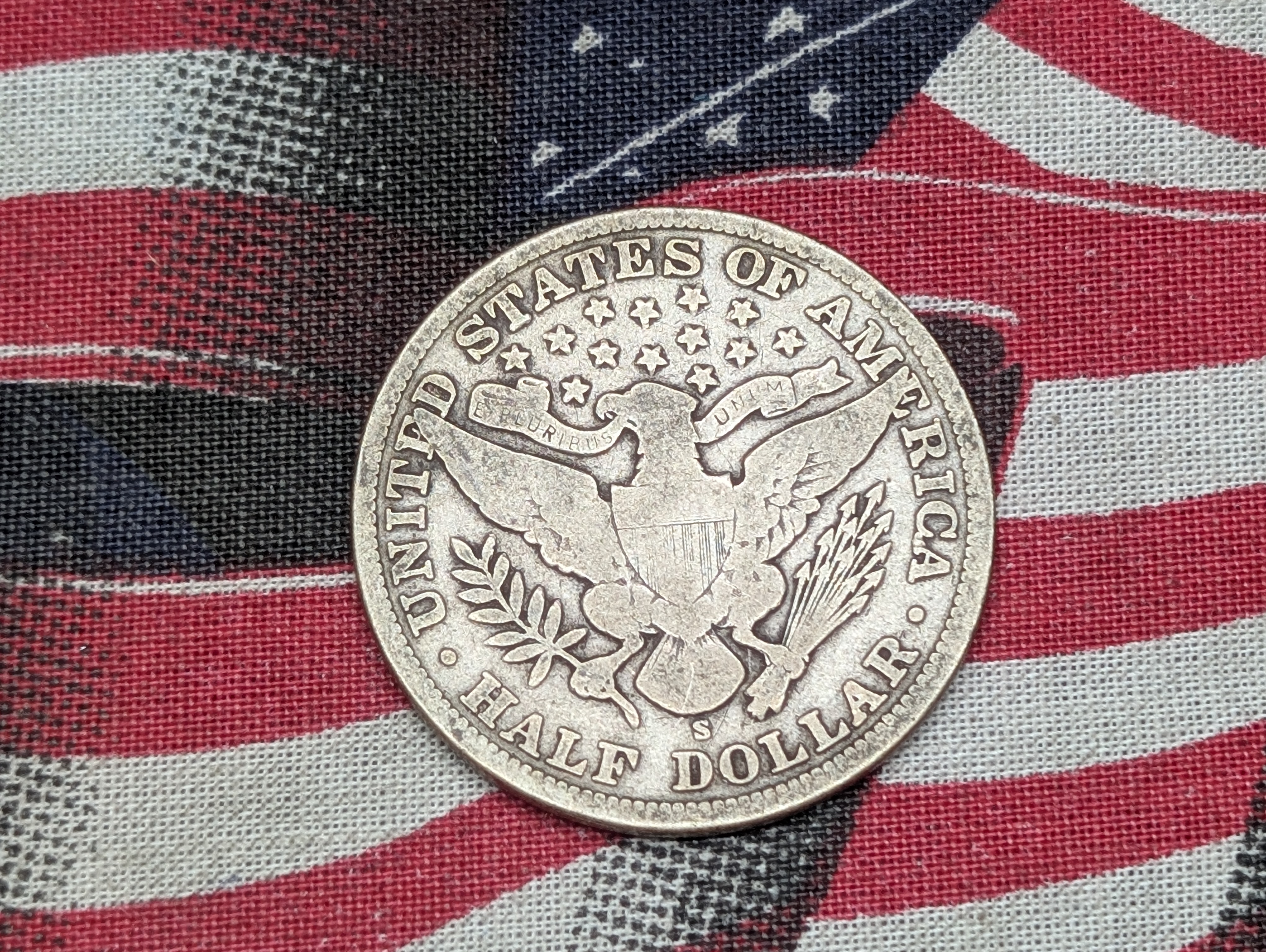 1907-S Barber 90% Silver Half Dollar