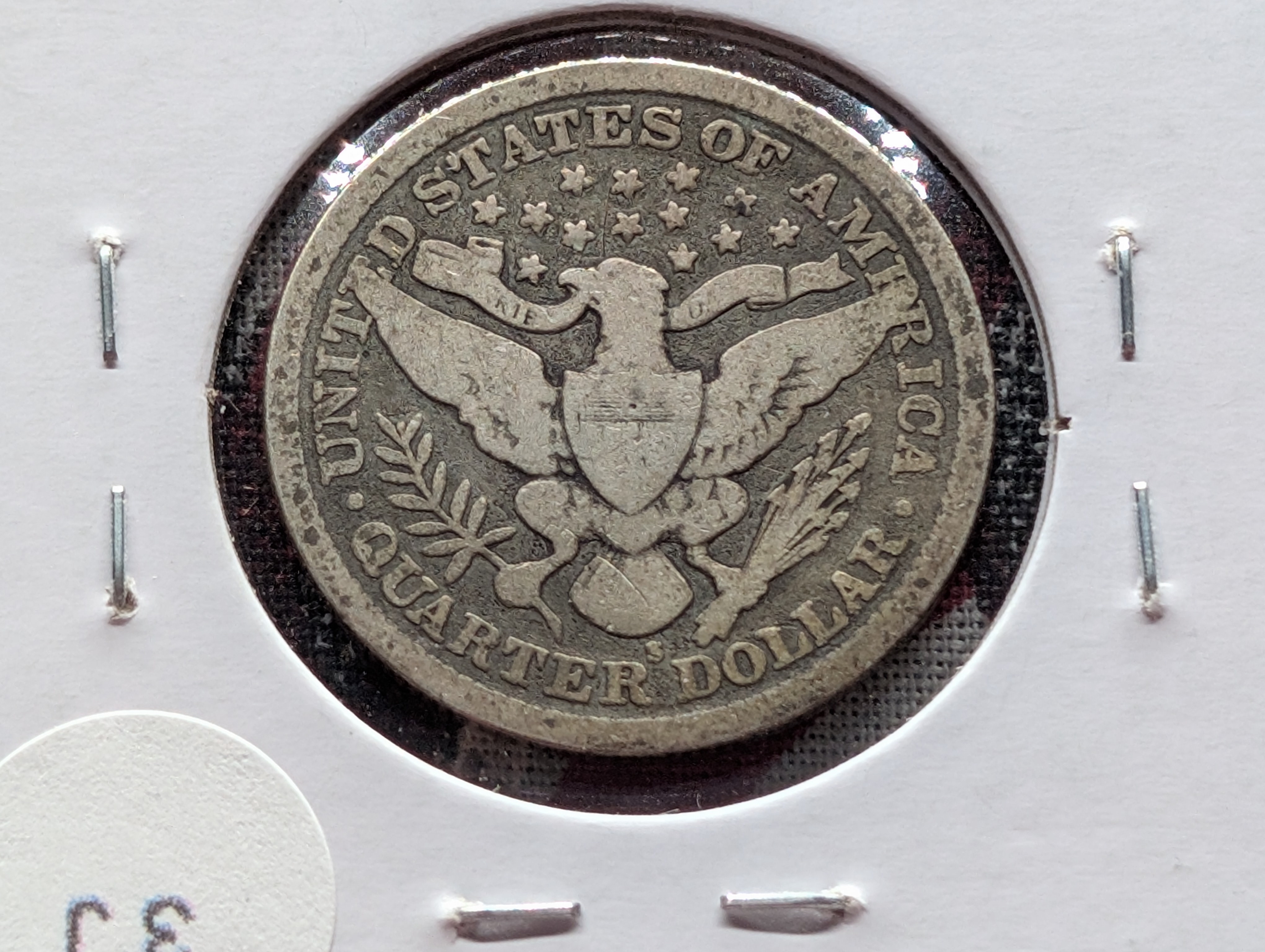 1898-S Barber 90% Silver Quarter
