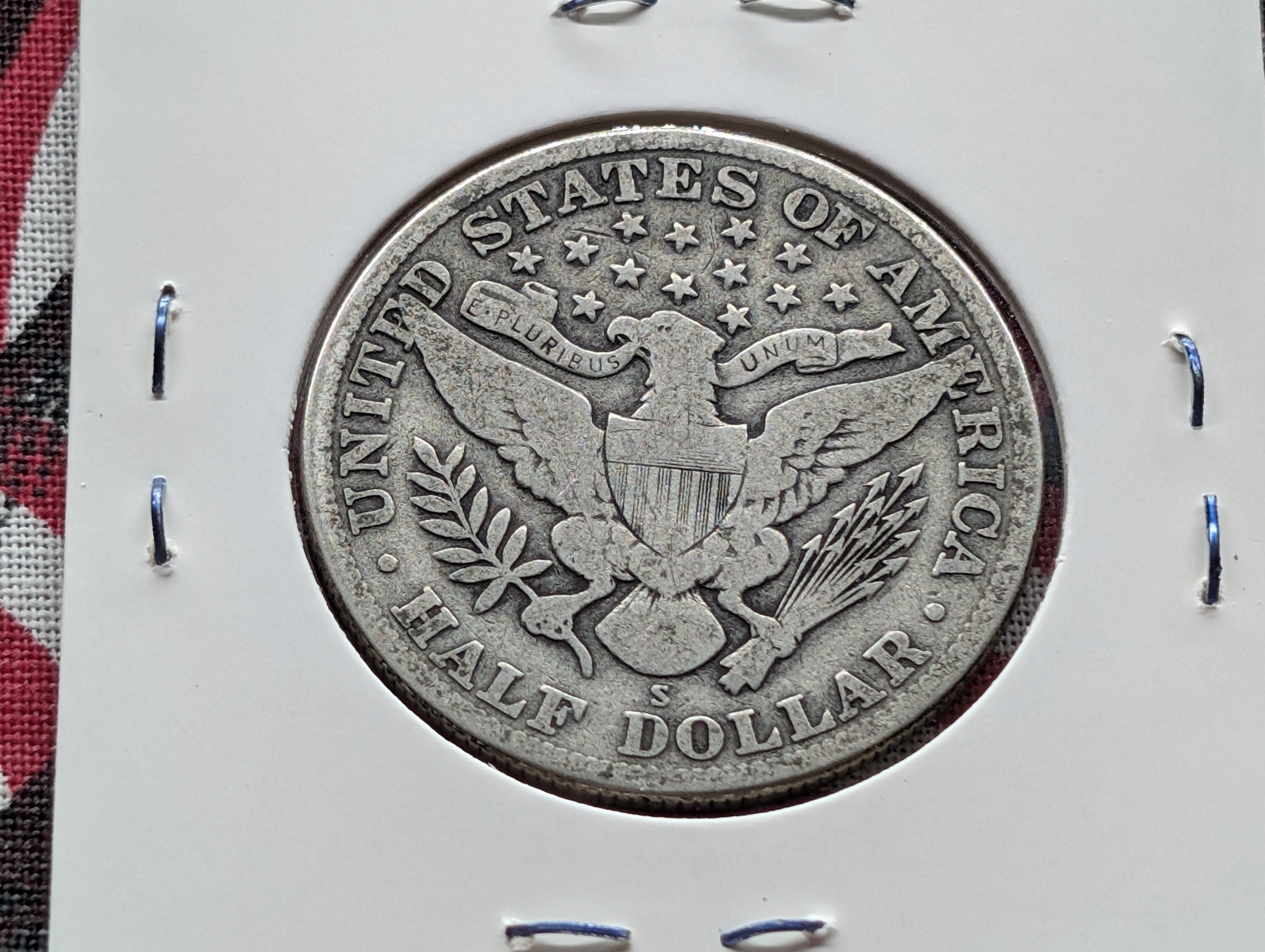 1913-S Barber 90% Silver Half Dollar