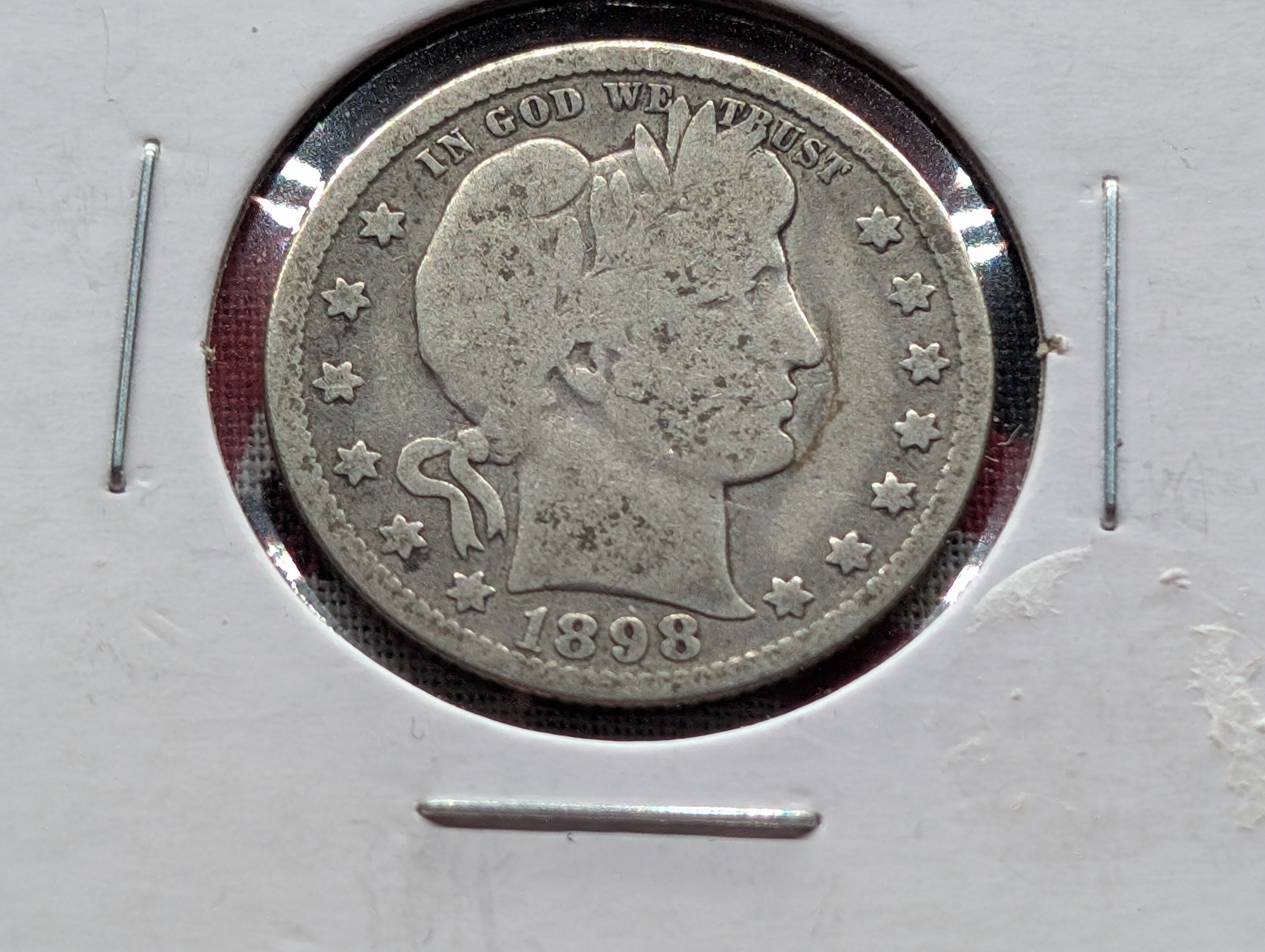 1898-O Barber 90% Silver Quarter