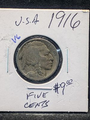 1916-P Indian Head Buffalo Nickel - Better Teen Date! Condition PLEASE NOTE Some coins may have 