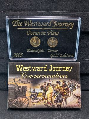2005 P&D Ocean In View Gold Edition Westward Journey Jefferson Nickel Set. 2005 P&amp;D Ocean In 