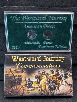2005 P&D American Bison Platinum Edition Westward Journey Jefferson Nickel Set. 2005 P&amp;D 