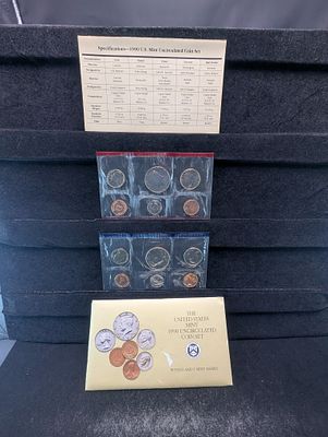 1990 P&D US Mint Uncirculated Set In OGP w/COA. 1990 P&amp;D US Mint Uncirculated Set In OGP 
