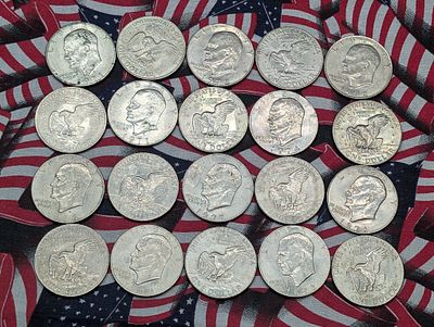 (20) Assorted Date Eisenhower One Dollars Condition PLEASE NOTE Some coins may have a grade on 