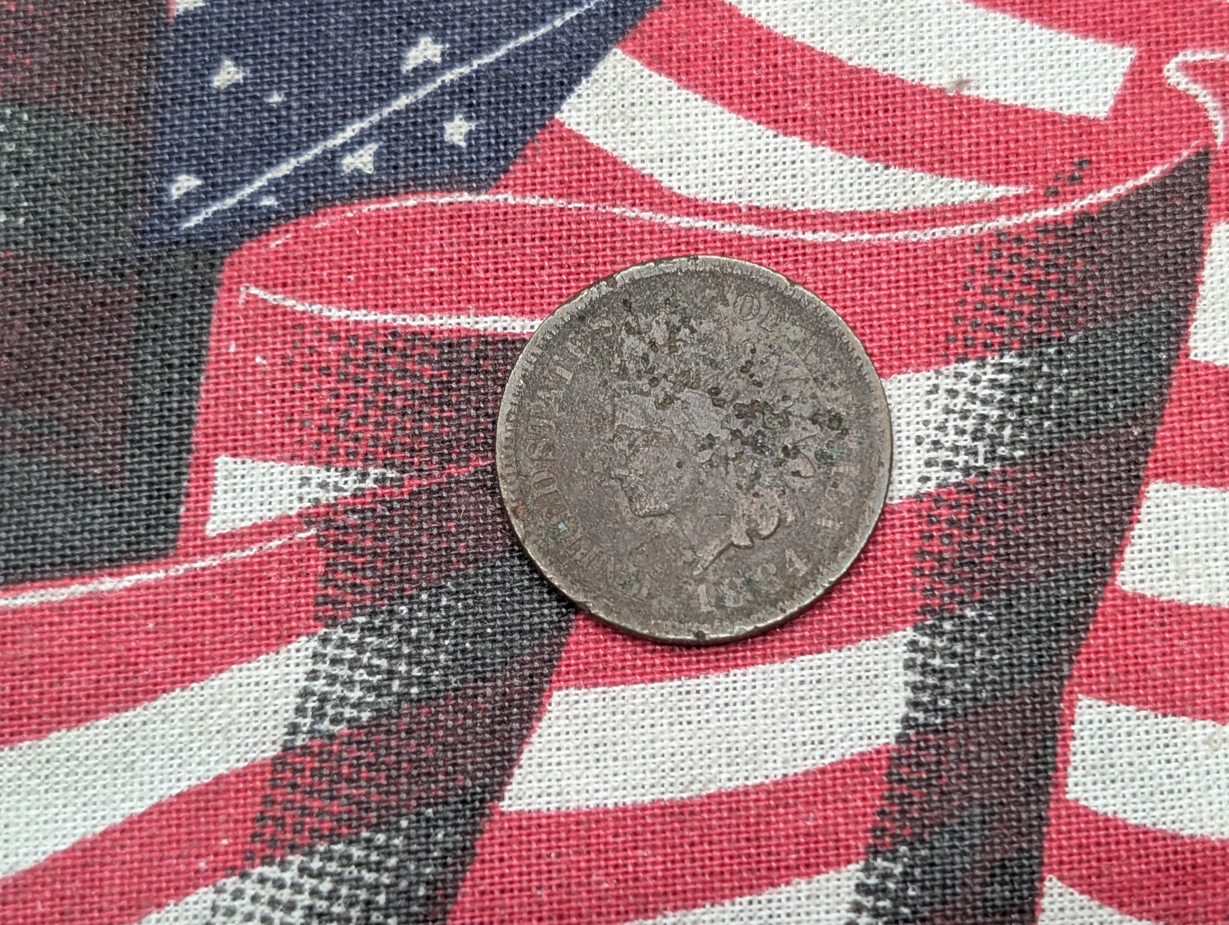 1864-L Indian Head Cent - Tough Date