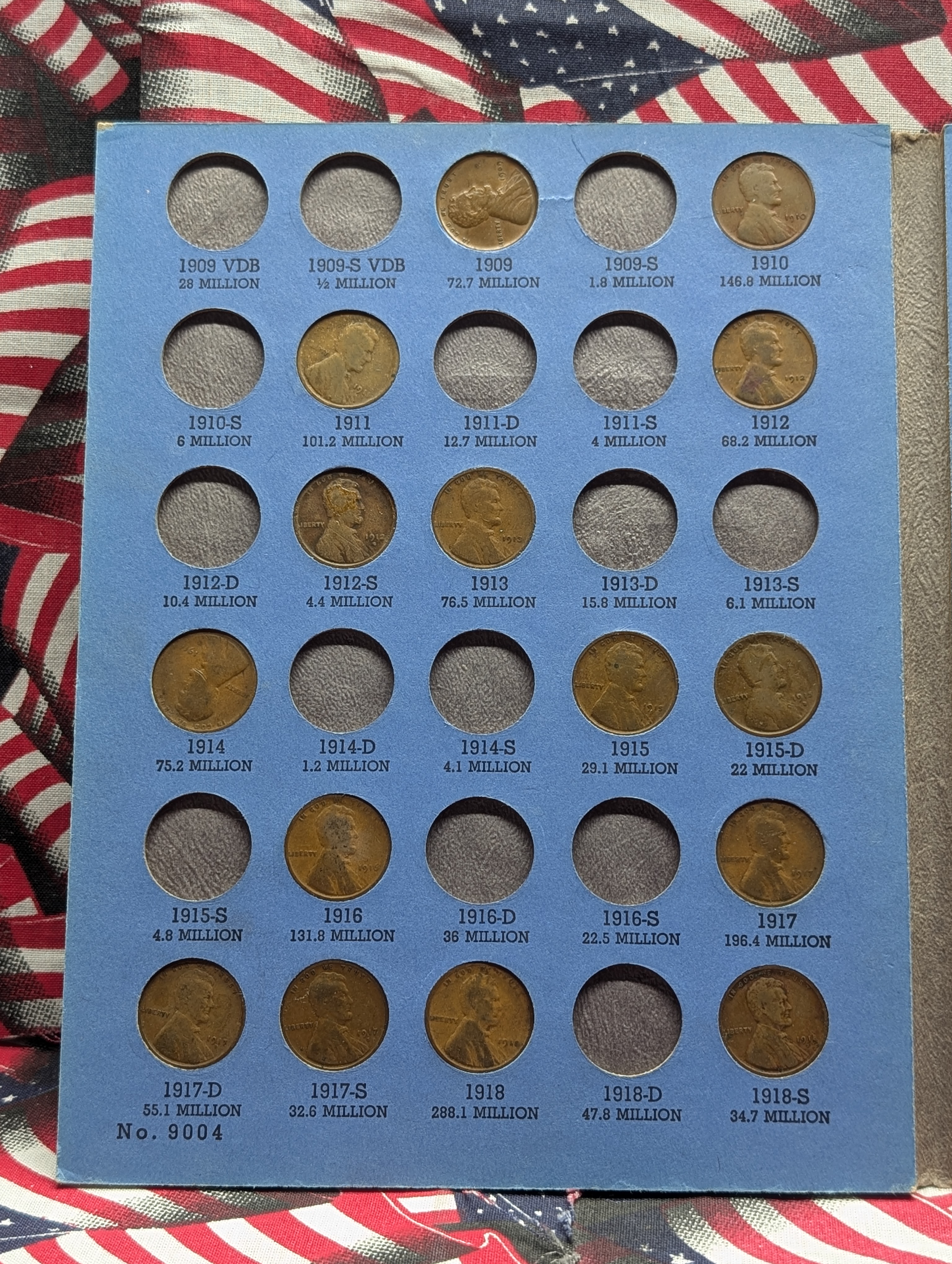 Partial Lincoln Head Cent Book Collection 1909-1940, No Big Key Dates