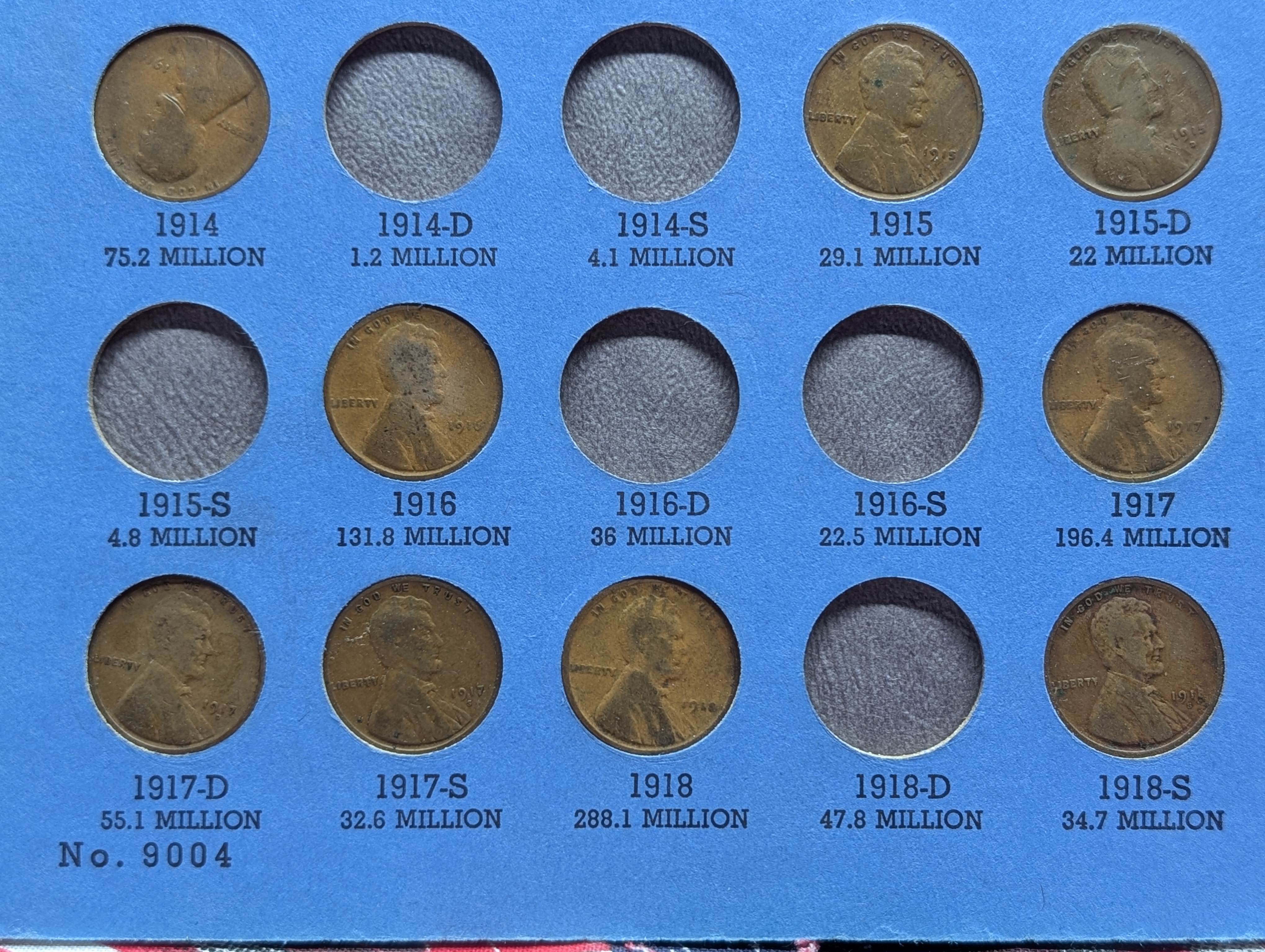 Partial Lincoln Head Cent Book Collection 1909-1940, No Big Key Dates