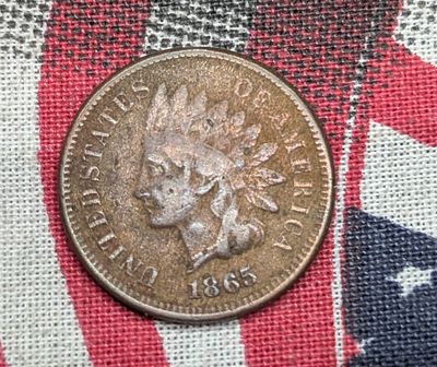 1865 Indian Head Cent - Civil War Date Condition PLEASE NOTE Some coins may have a grade on the 