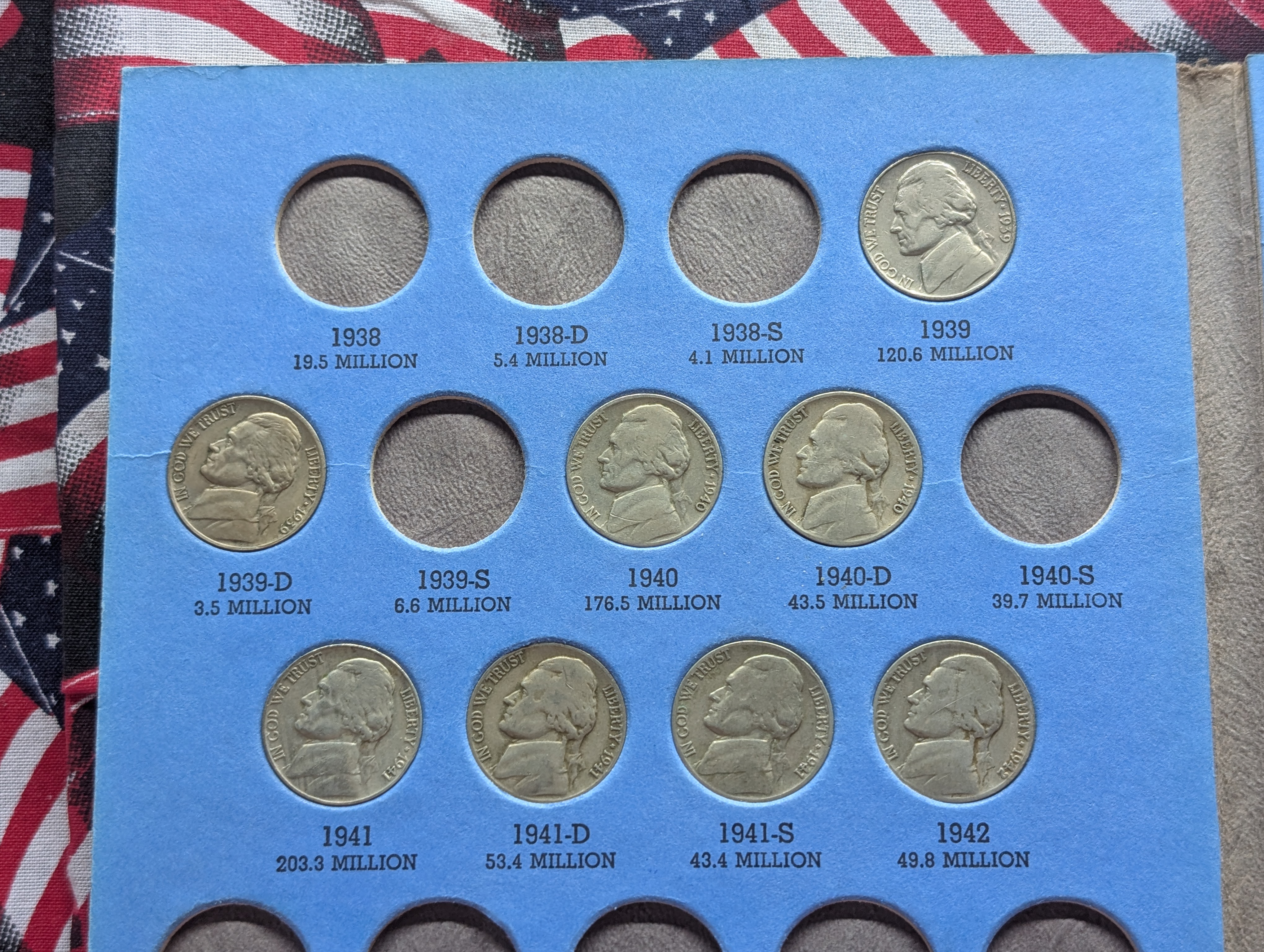 (2 Album) Partial Jefferson Nickel Collection Number One and Number Two, 36 Coins