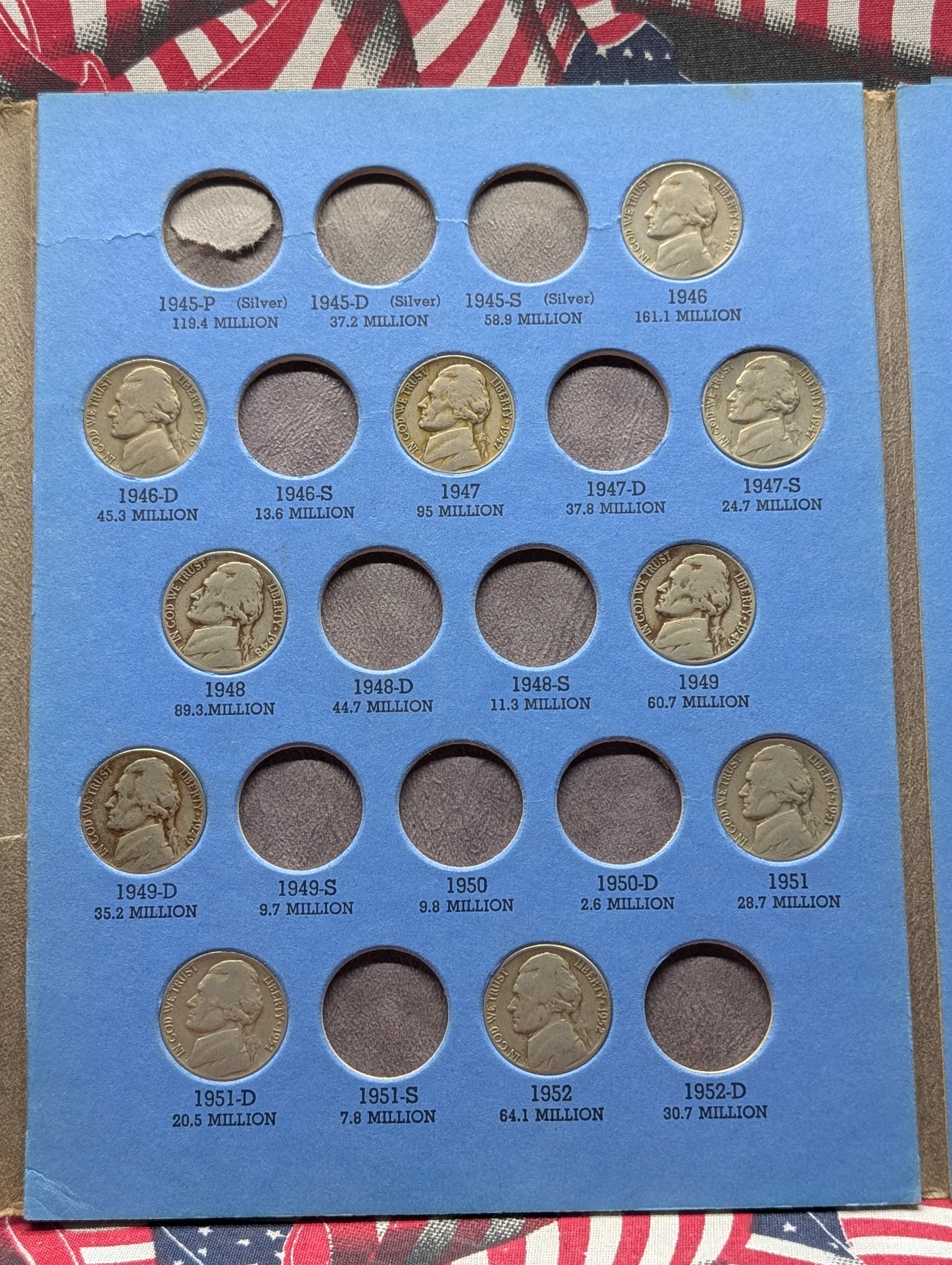 (2 Album) Partial Jefferson Nickel Collection Number One and Number Two, 36 Coins