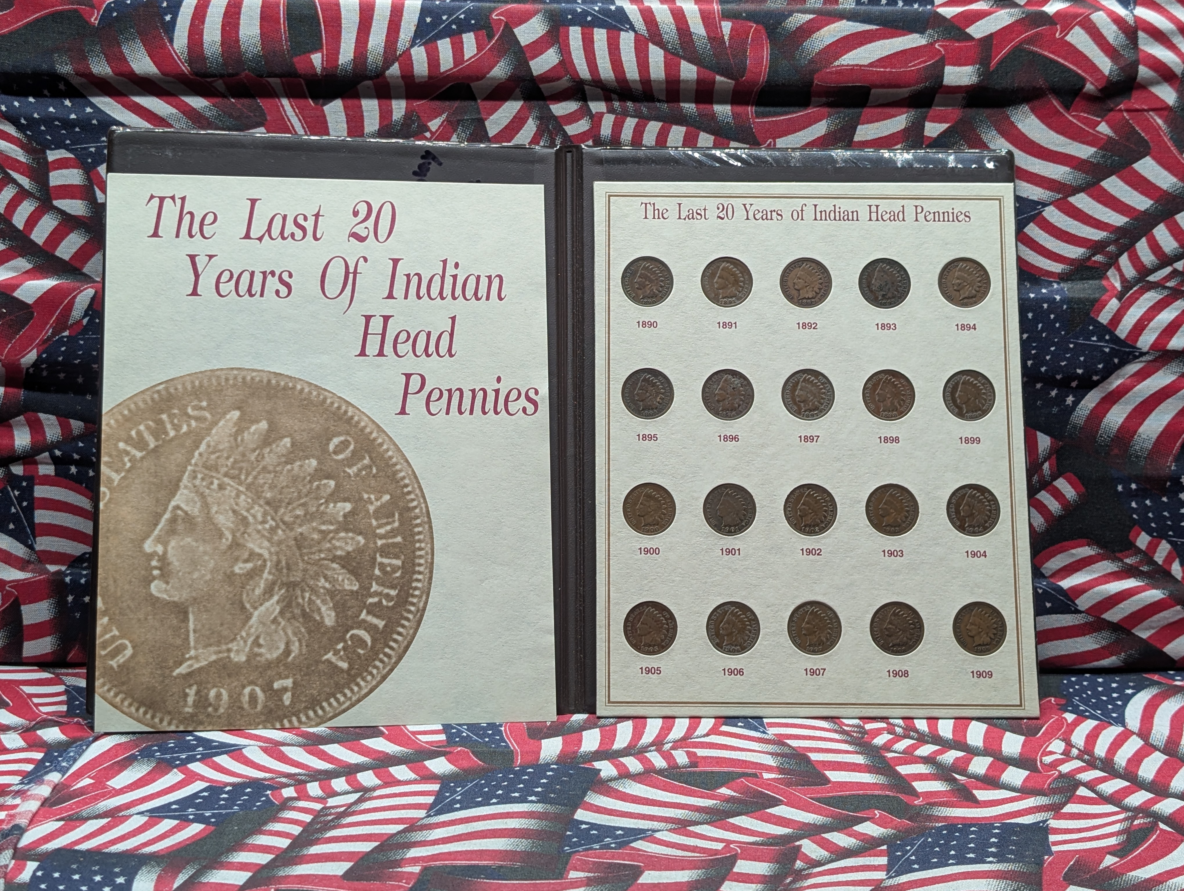 1890-1909 The Last 20 Years of Indian Head Pennies Album Collection