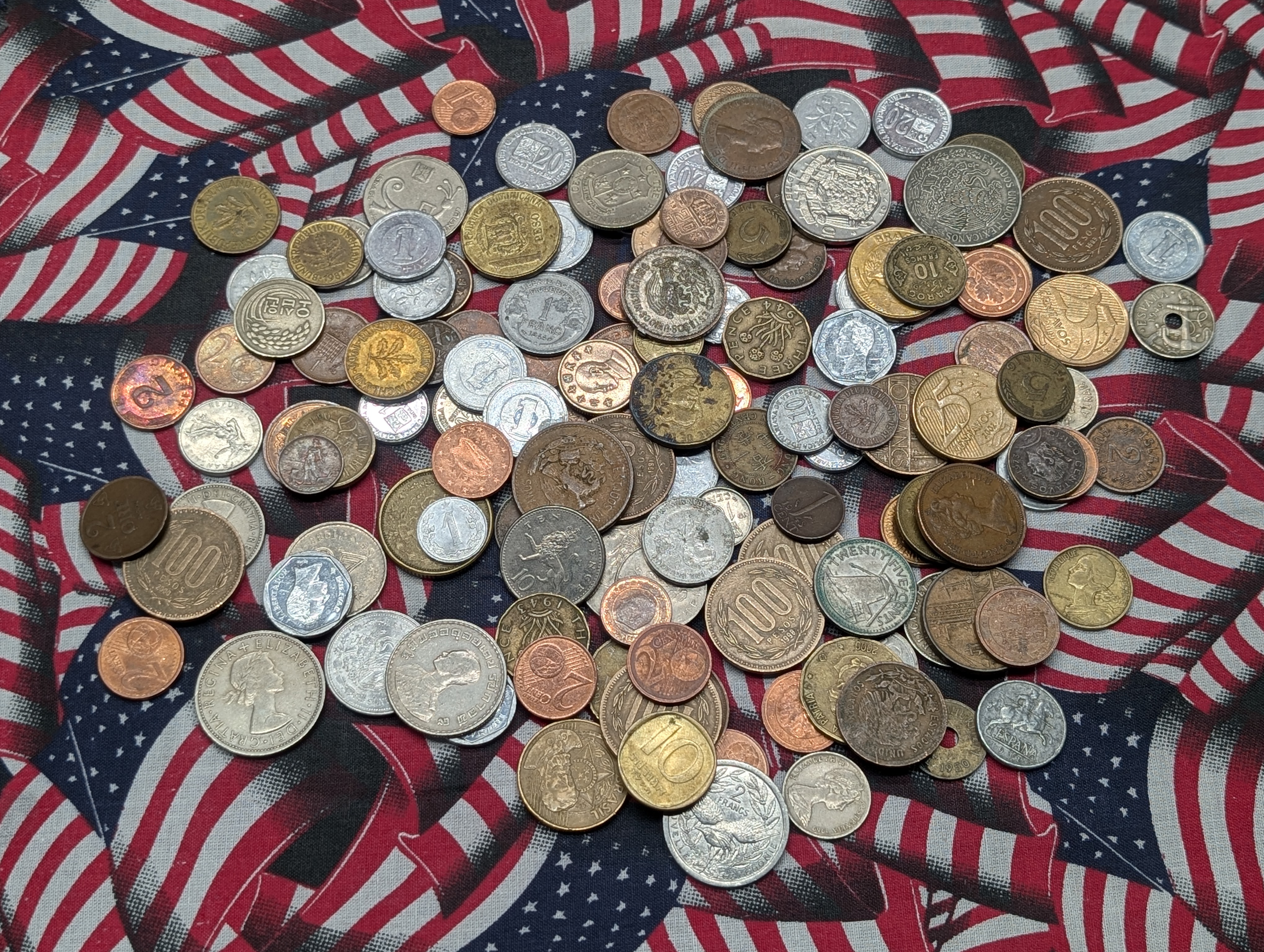 1.2 lbs. Assorted World Coins