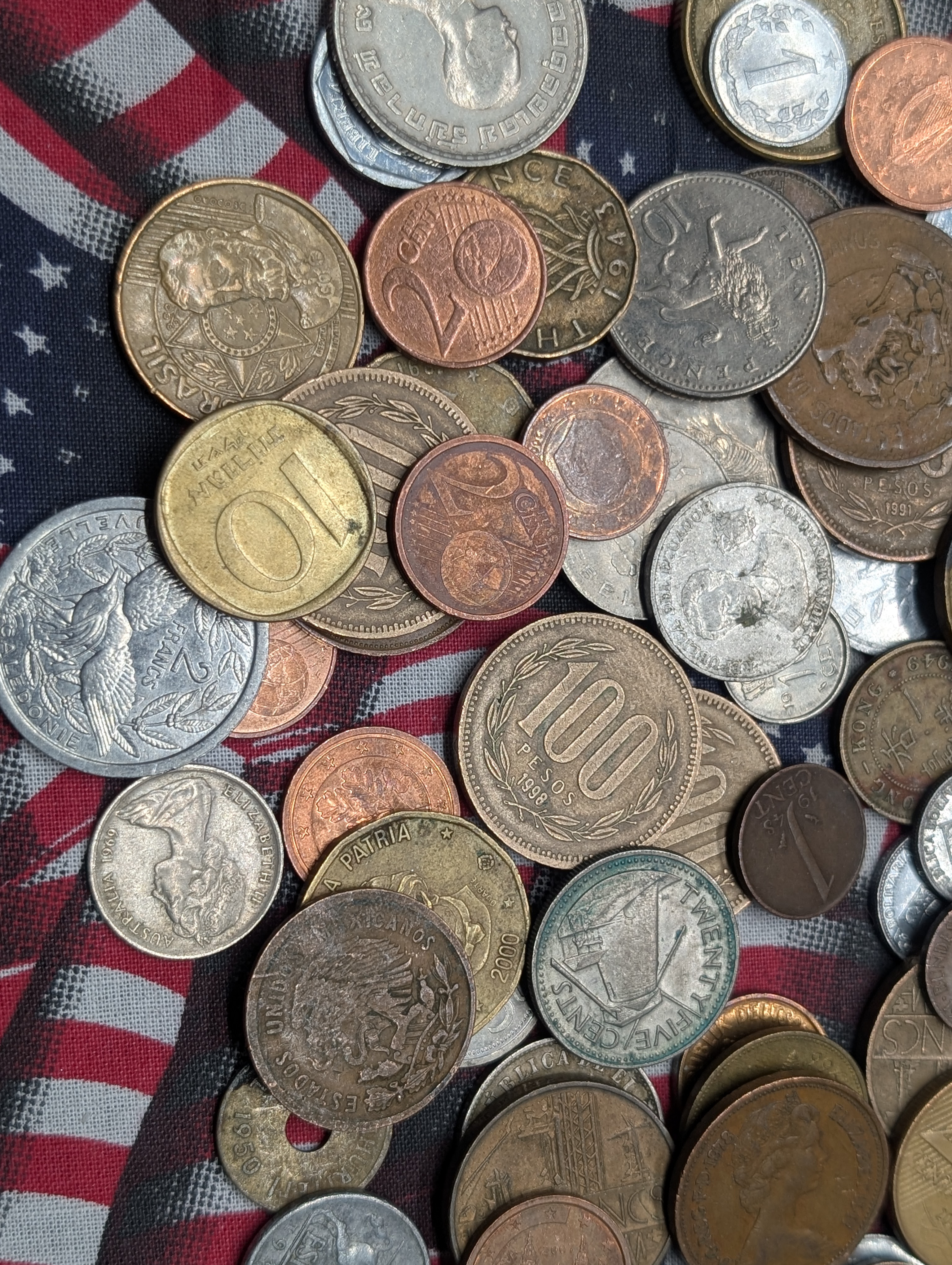 1.2 lbs. Assorted World Coins