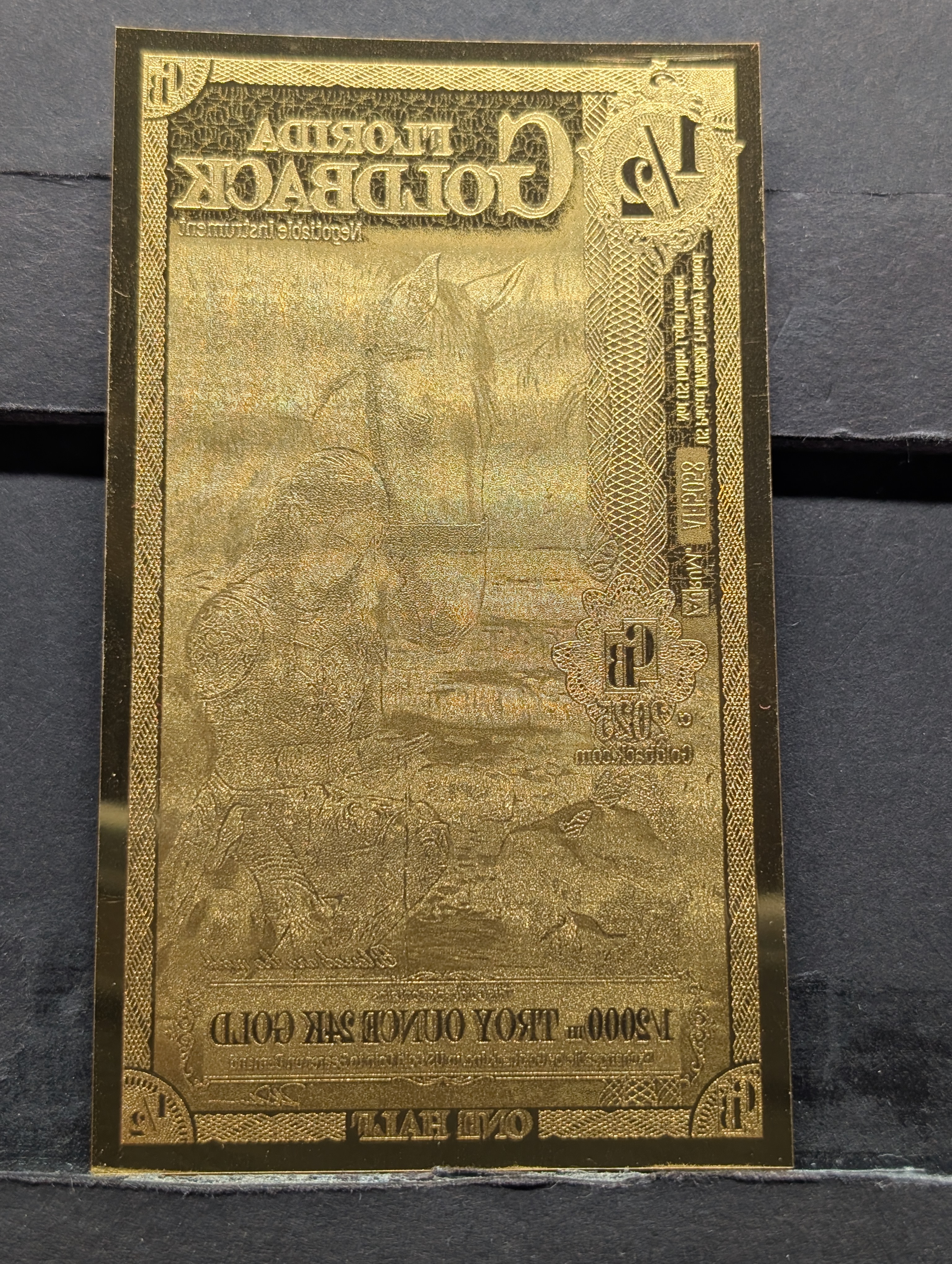 2025 - 1/2 Florida Goldback, 1/2000th Troy Ounce 24k Gold