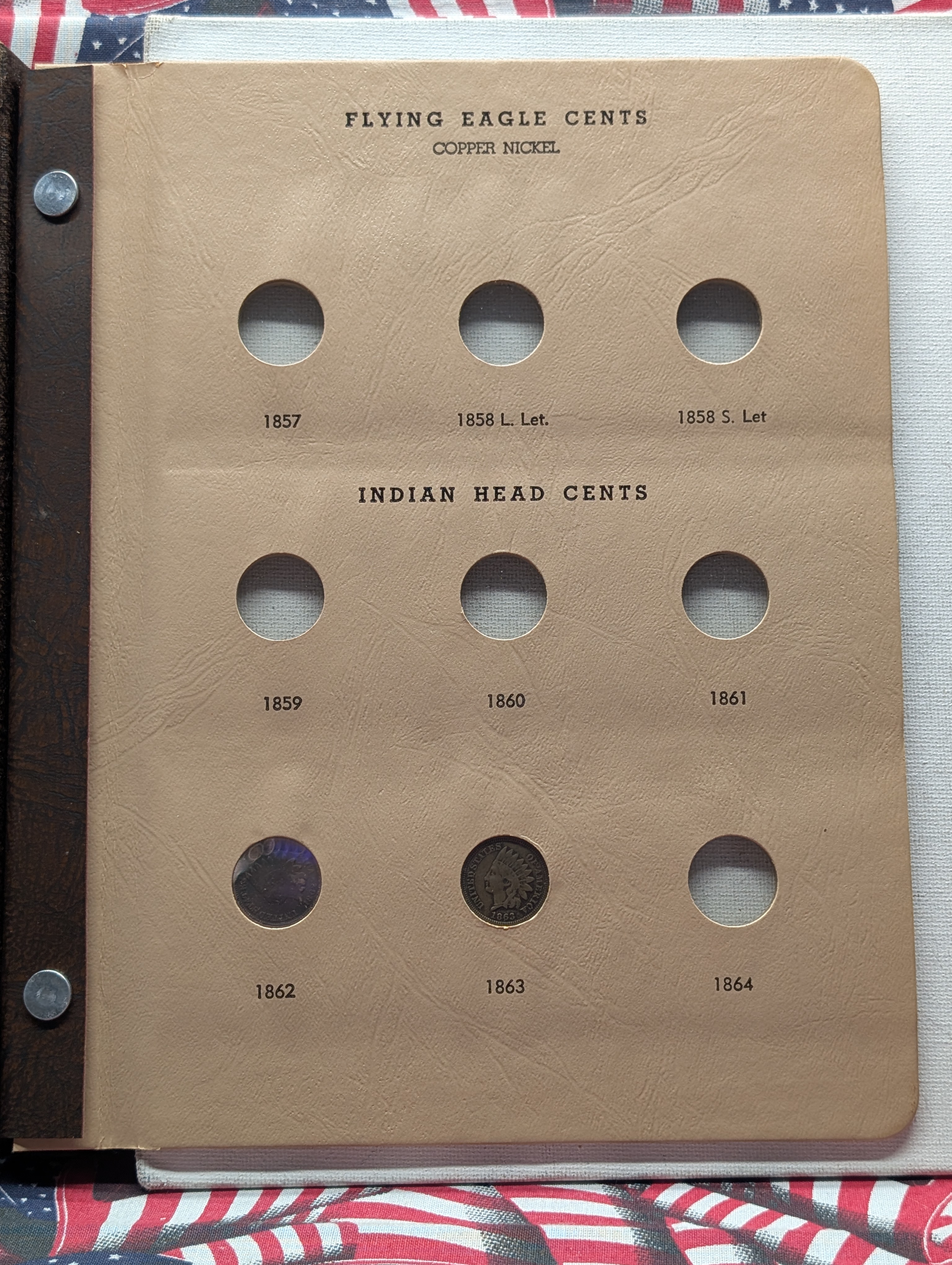 Partial Dansco Indian Head Cent Book, 32 Coins