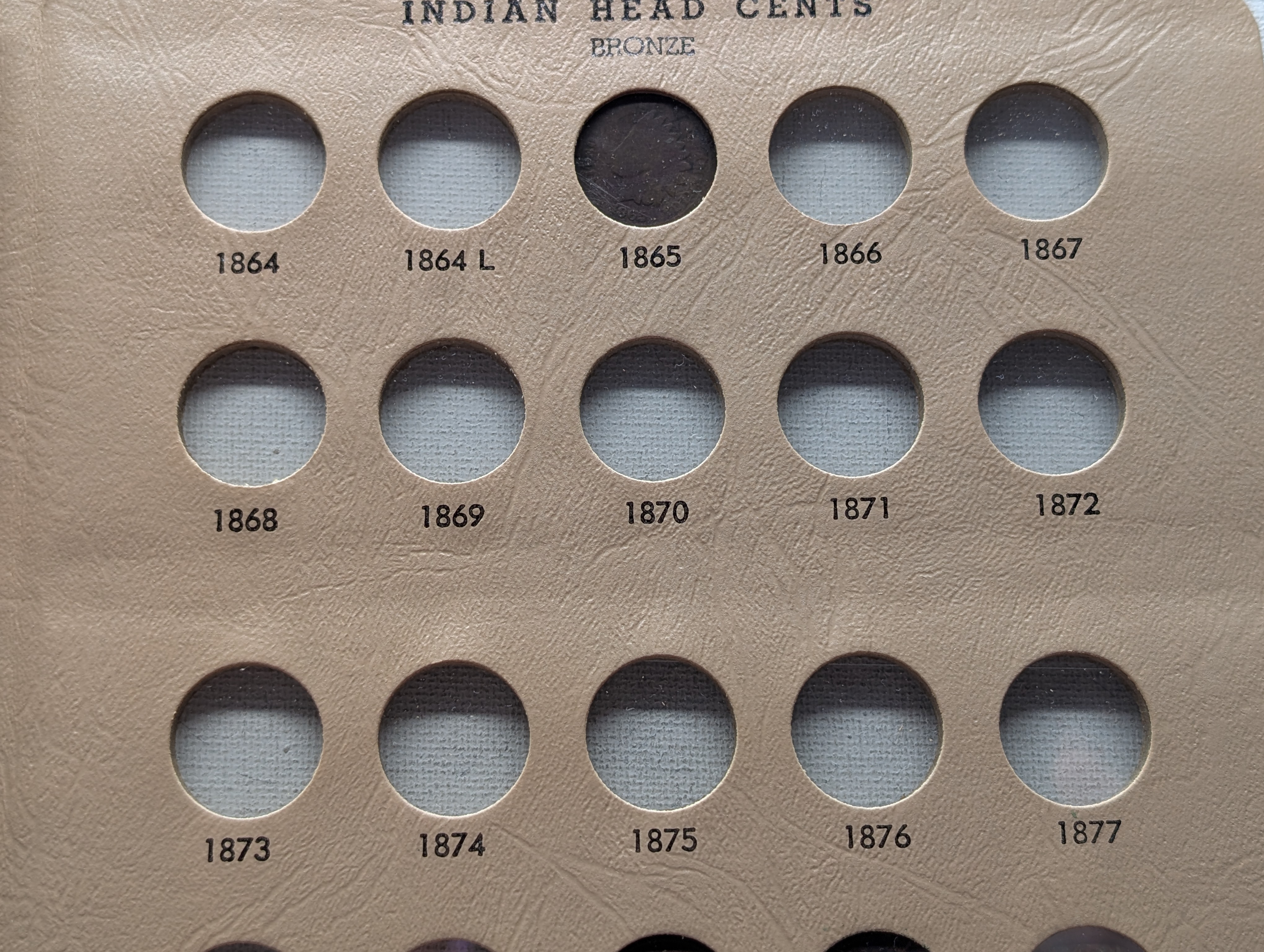 Partial Dansco Indian Head Cent Book, 32 Coins