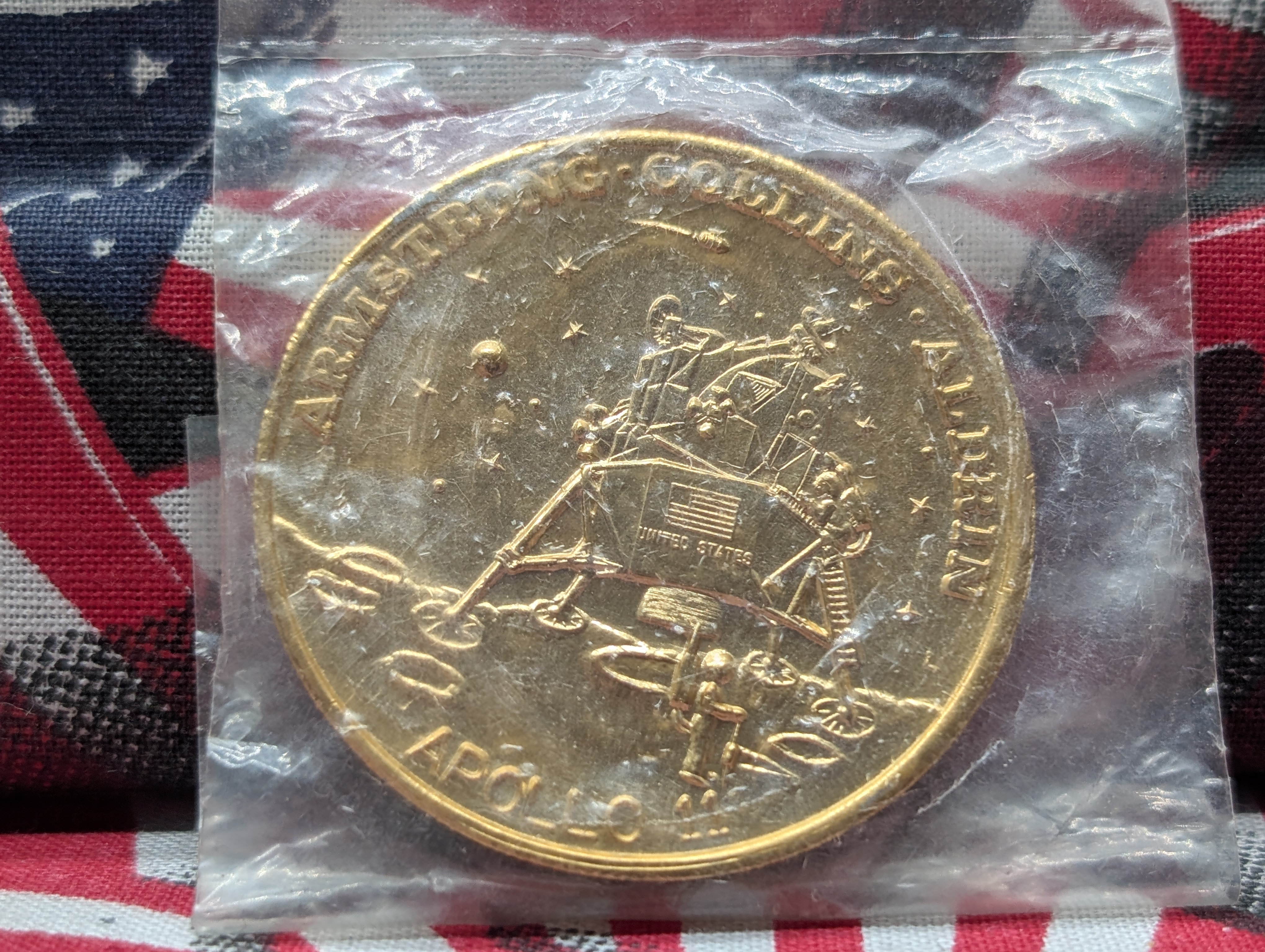 2 Medal Set Armstrong Collins Aldrin Apollo 11