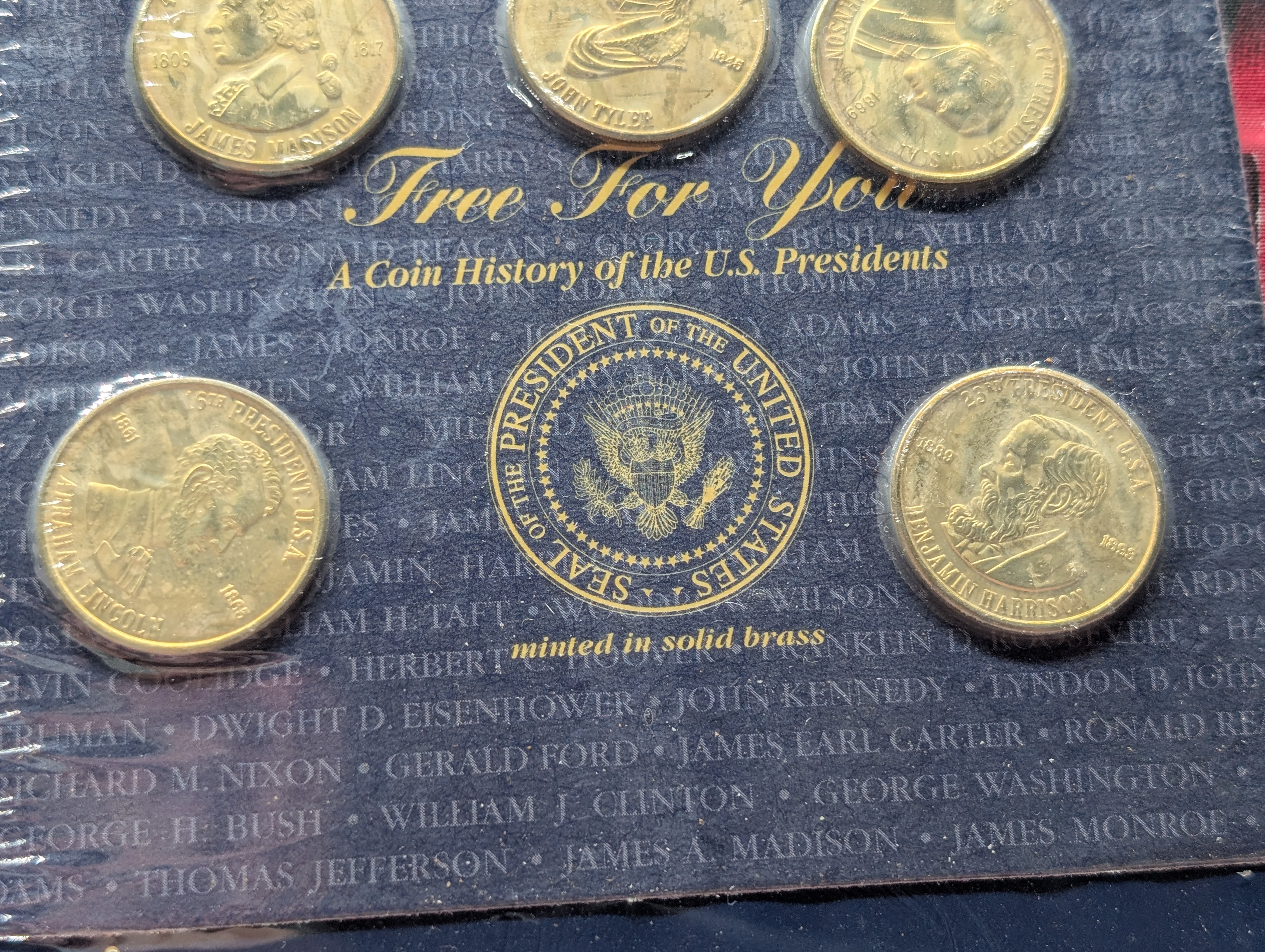 5 Medal Free For You A Coin History of the U.S. Presidents Sealed Set