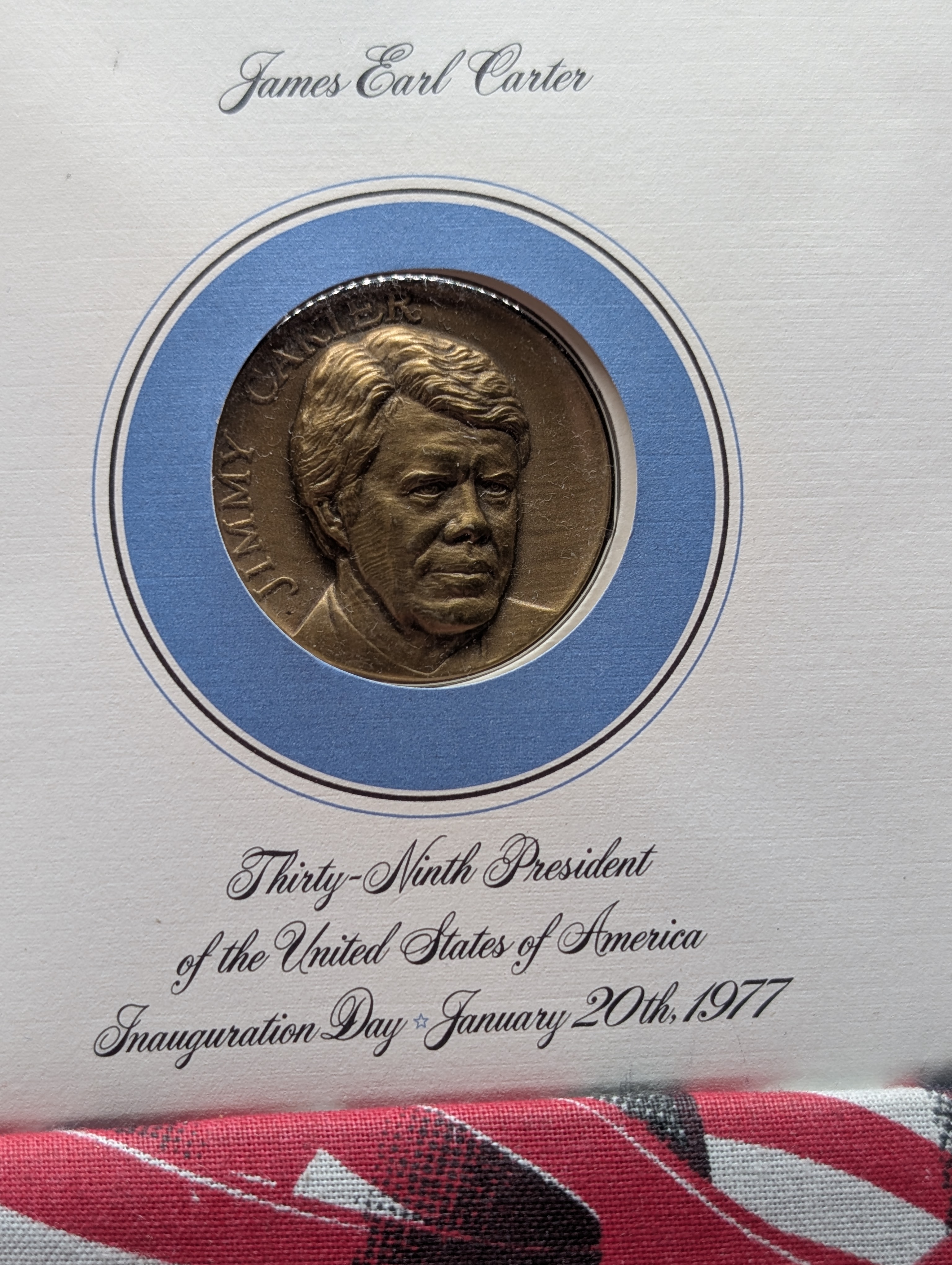 1977 Jimmy Carter Inauguration Medal in Sealed Envelope