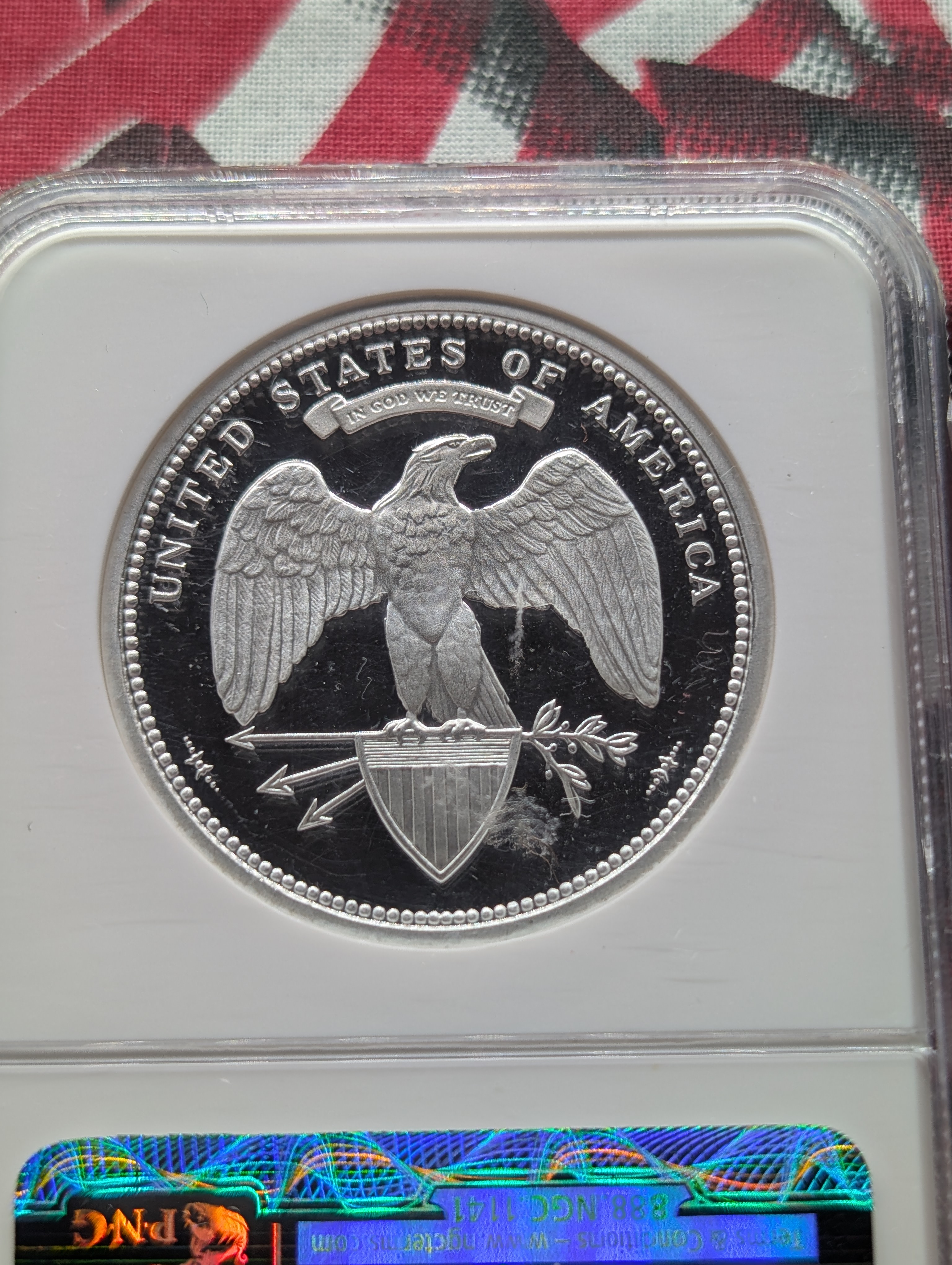 2011 George T. Morgan $100 Union 1 Ounce Pure Silver NGC Gem Proof - Proposed Design 1876 Struck 2011 Private Issue