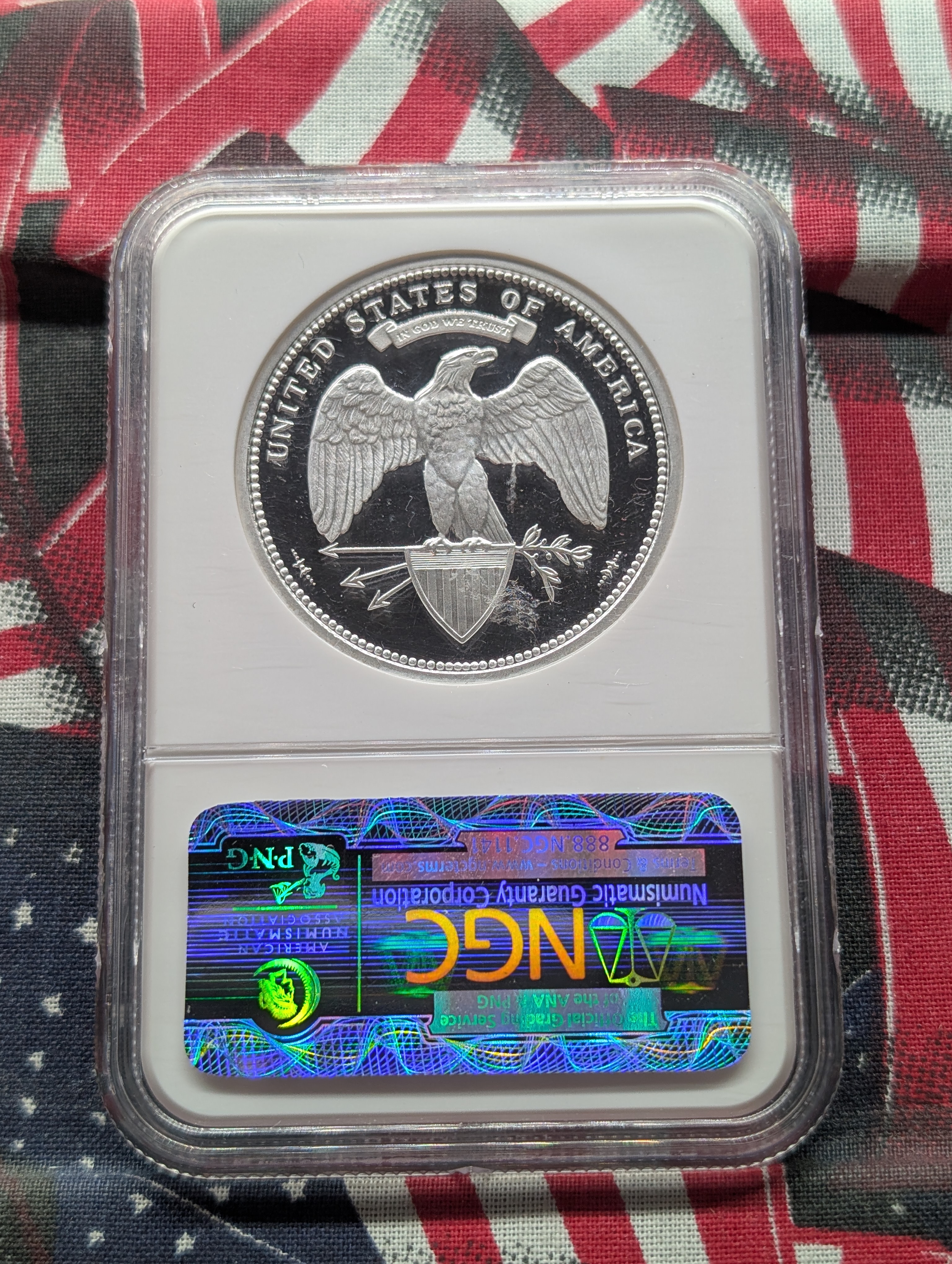 2011 George T. Morgan $100 Union 1 Ounce Pure Silver NGC Gem Proof - Proposed Design 1876 Struck 2011 Private Issue