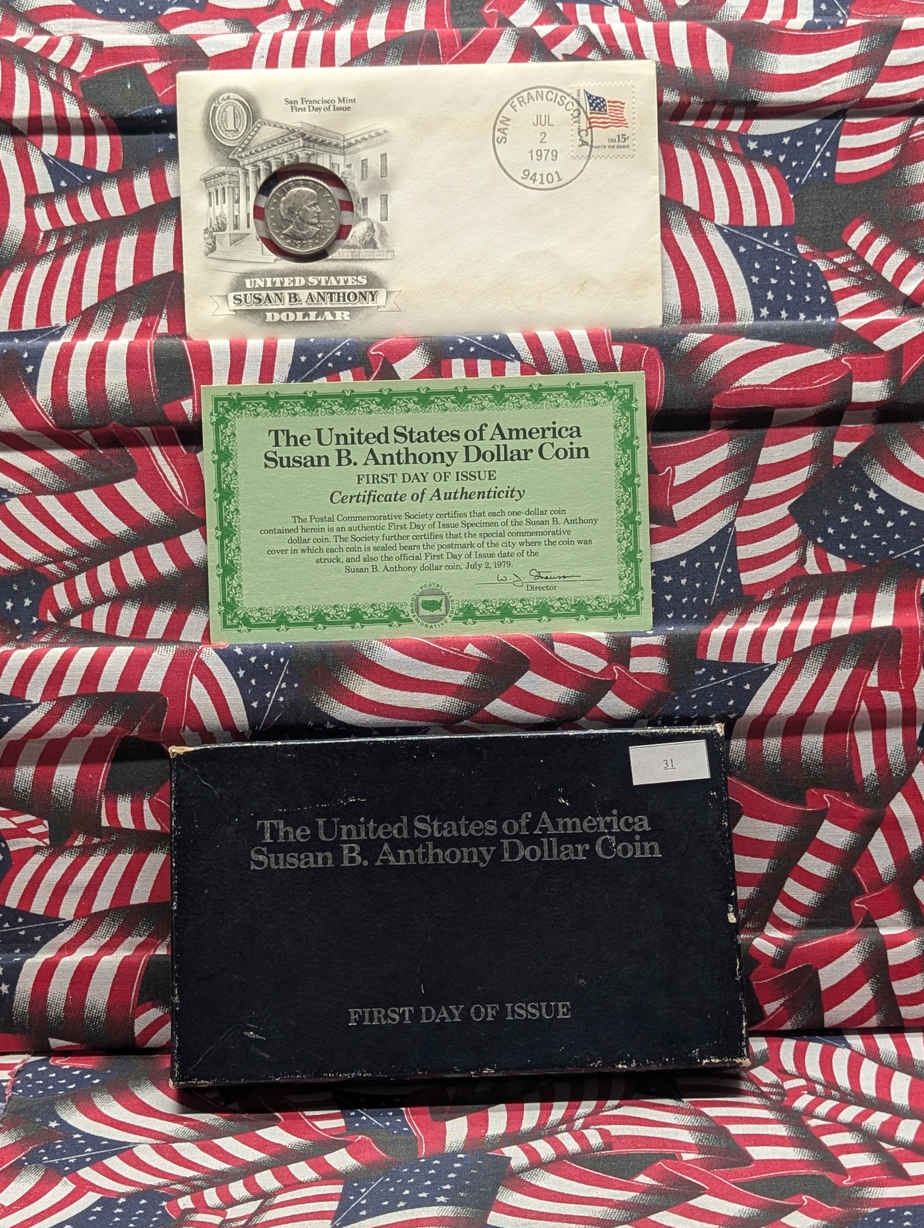 1979-S Susan B. Anthony Dollar in Sealed Envelope w/Box & COA