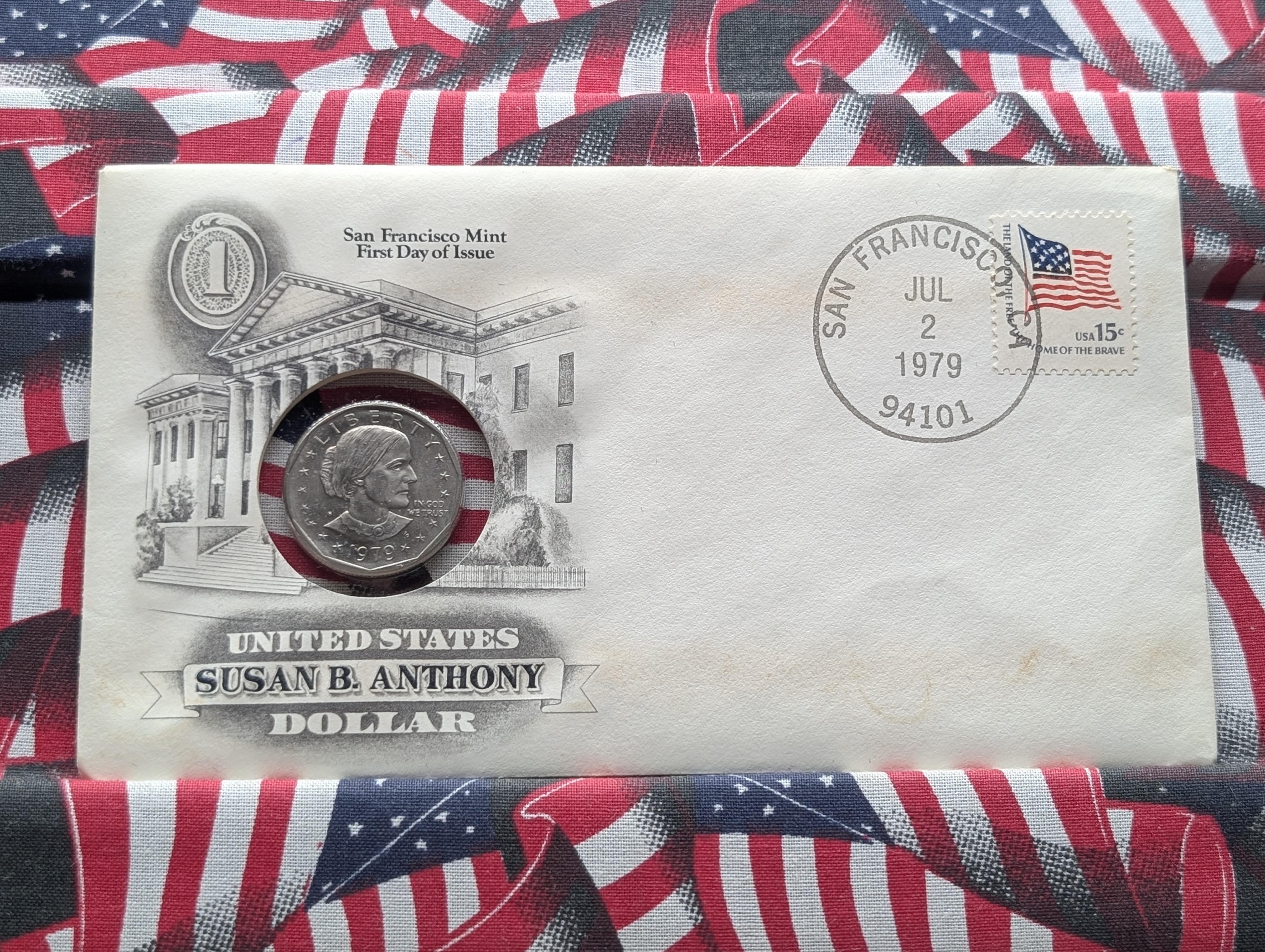 1979-S Susan B. Anthony Dollar in Sealed Envelope w/Box & COA