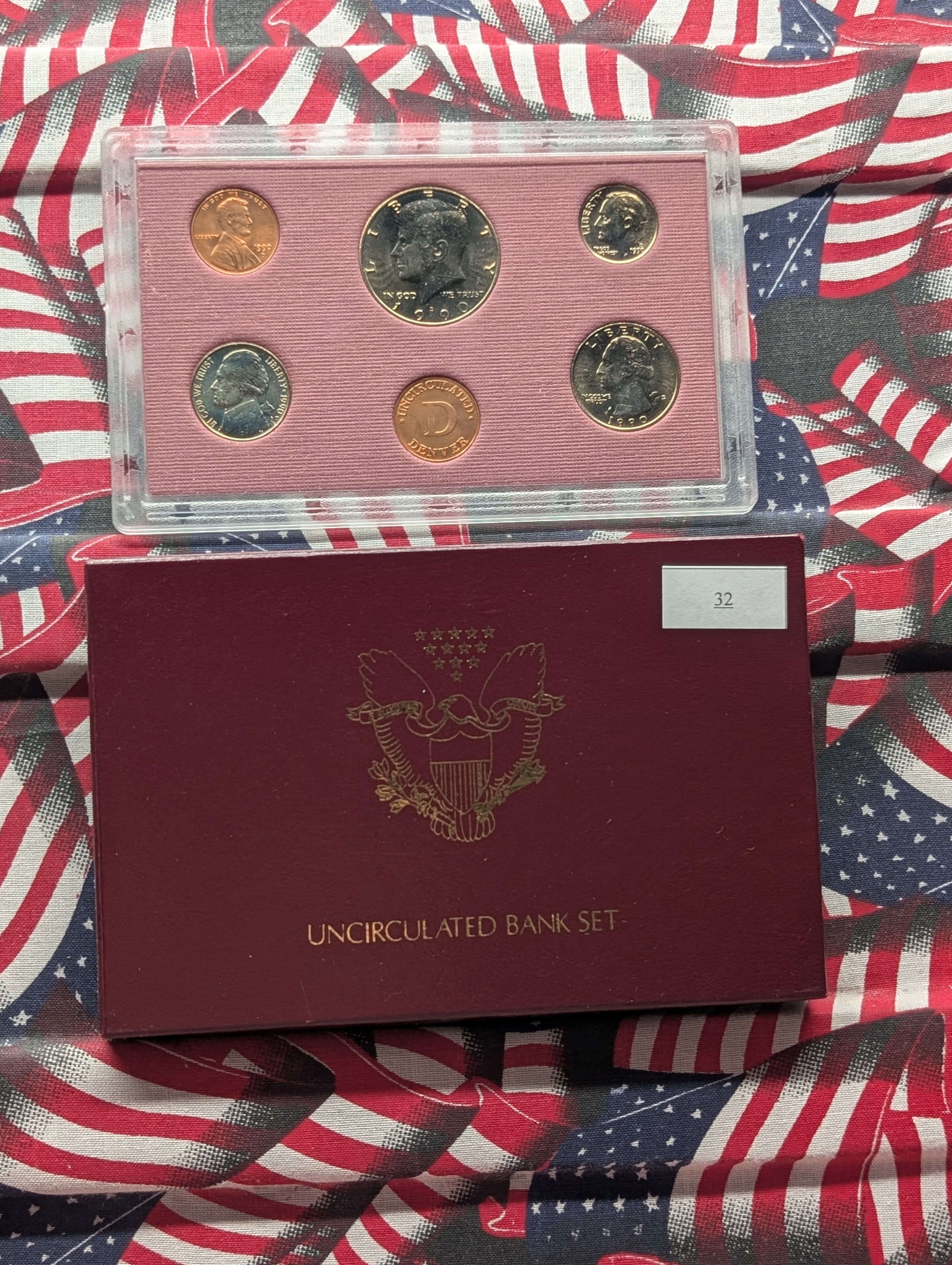 1990-D Uncirculated Bank Set w/ Box